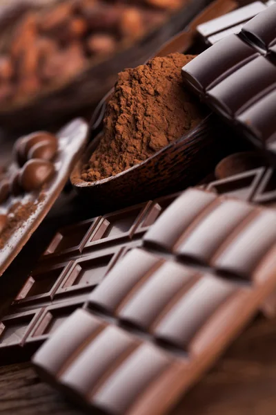 Dark Chocolate Bars and Cocoa Powder