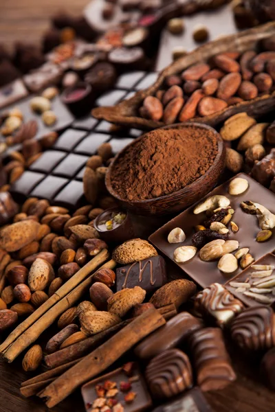 Assorted Chocolate Bars and Cocoa Ingredients
