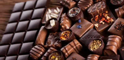 Assorted Gourmet Chocolates And Dark Chocolate Bar