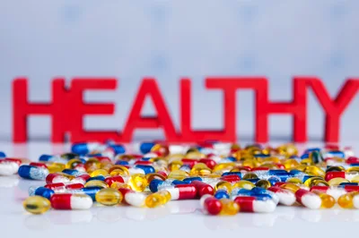 Assorted Colorful Medical Pills and Capsules