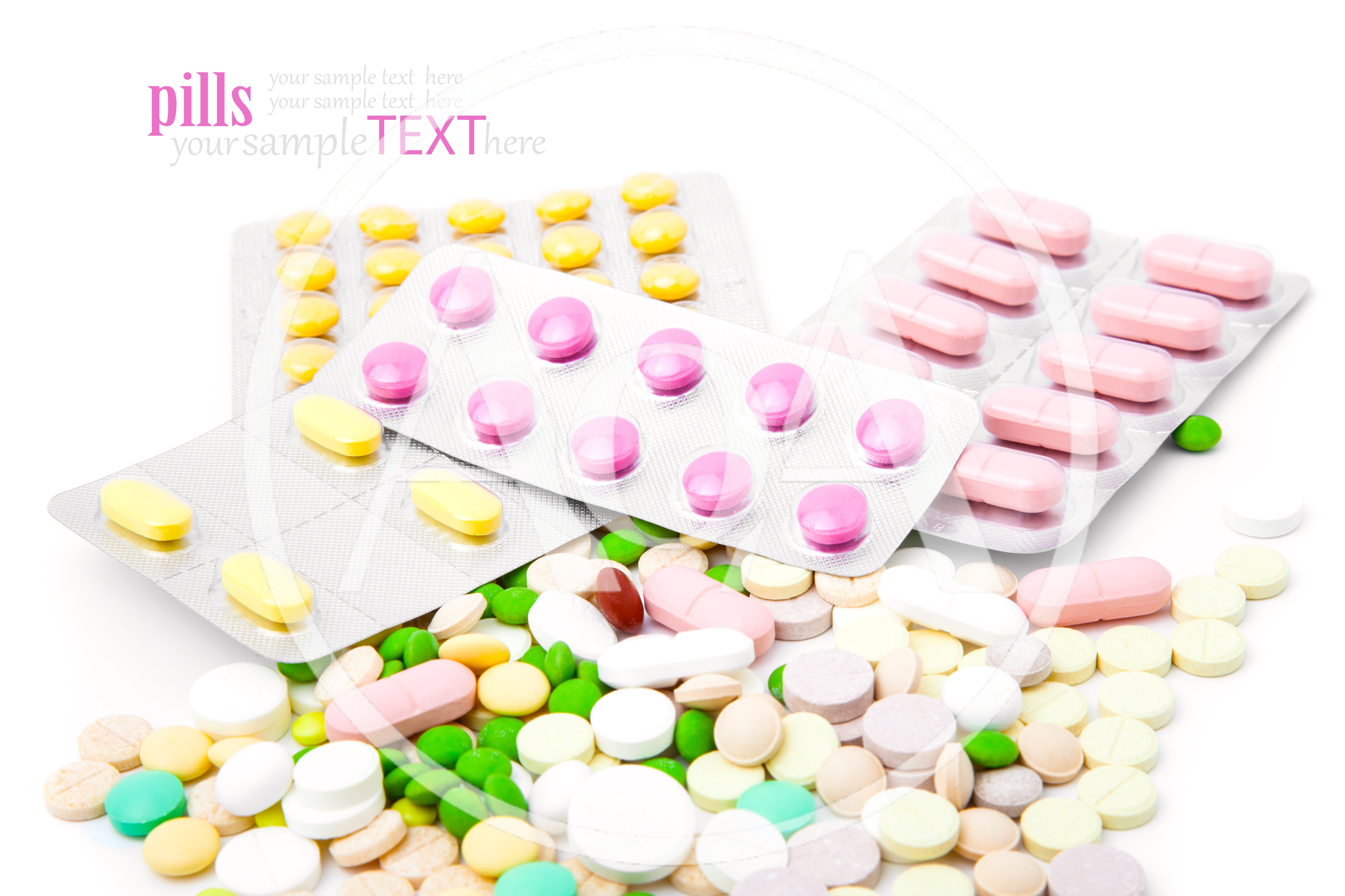 Assorted Pharmaceutical Pills and Medication Blister Packs