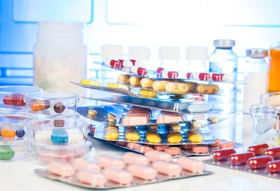 Assorted Pharmaceutical Pills and Medication Blister Packs