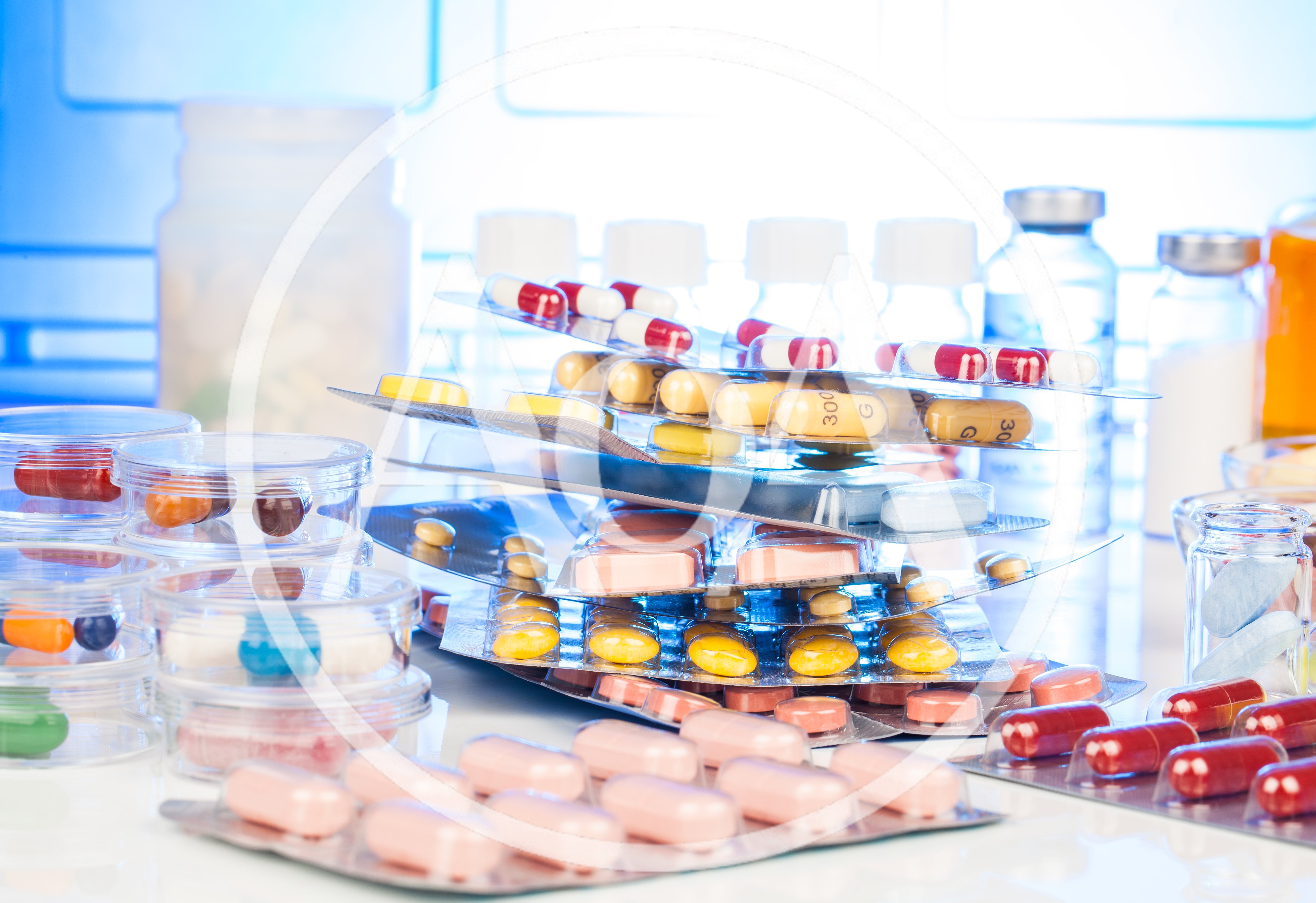 Assorted Pharmaceutical Pills and Medication Blister Packs
