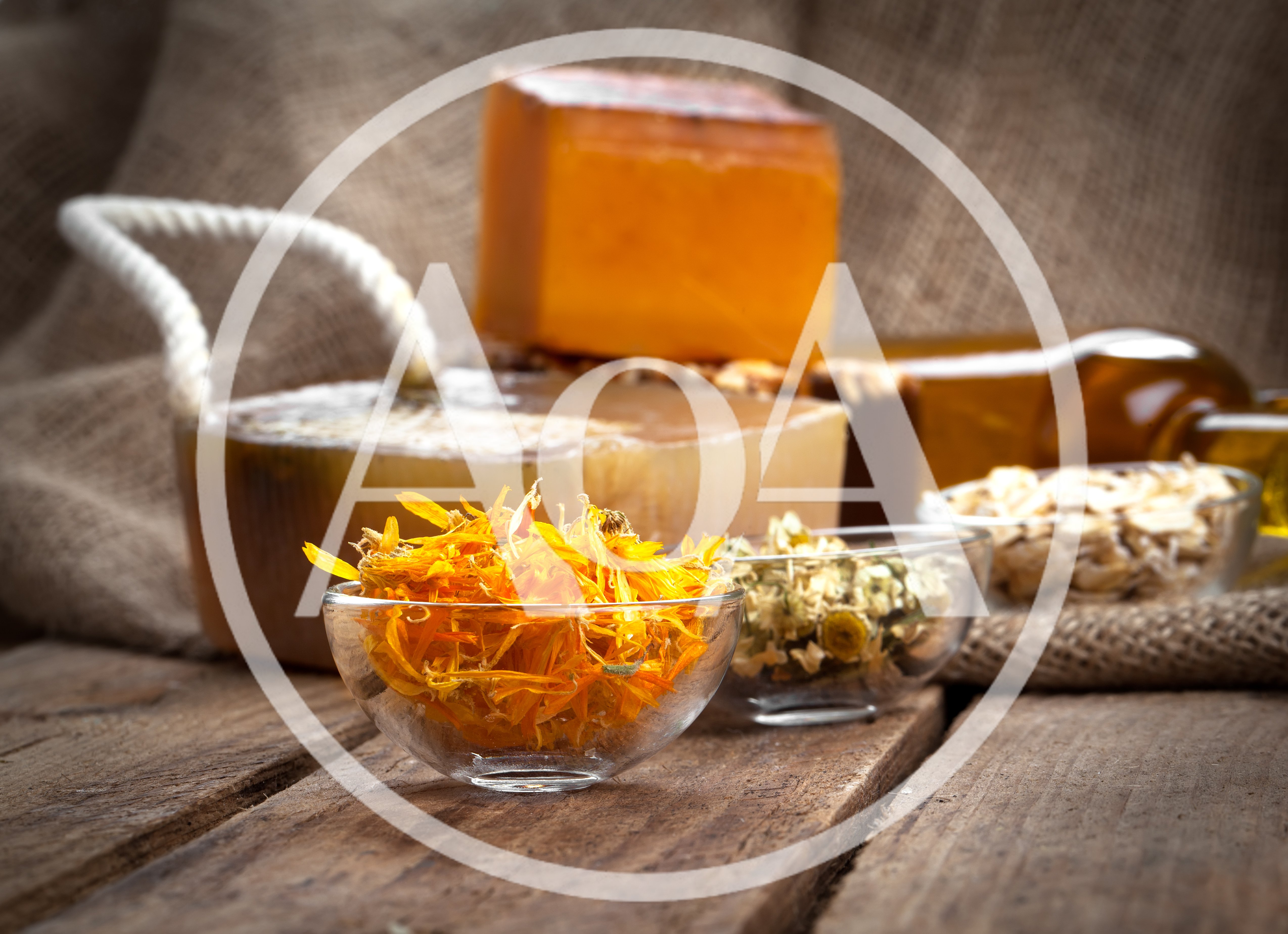 Natural Soap Ingredients With Calendula And Oats