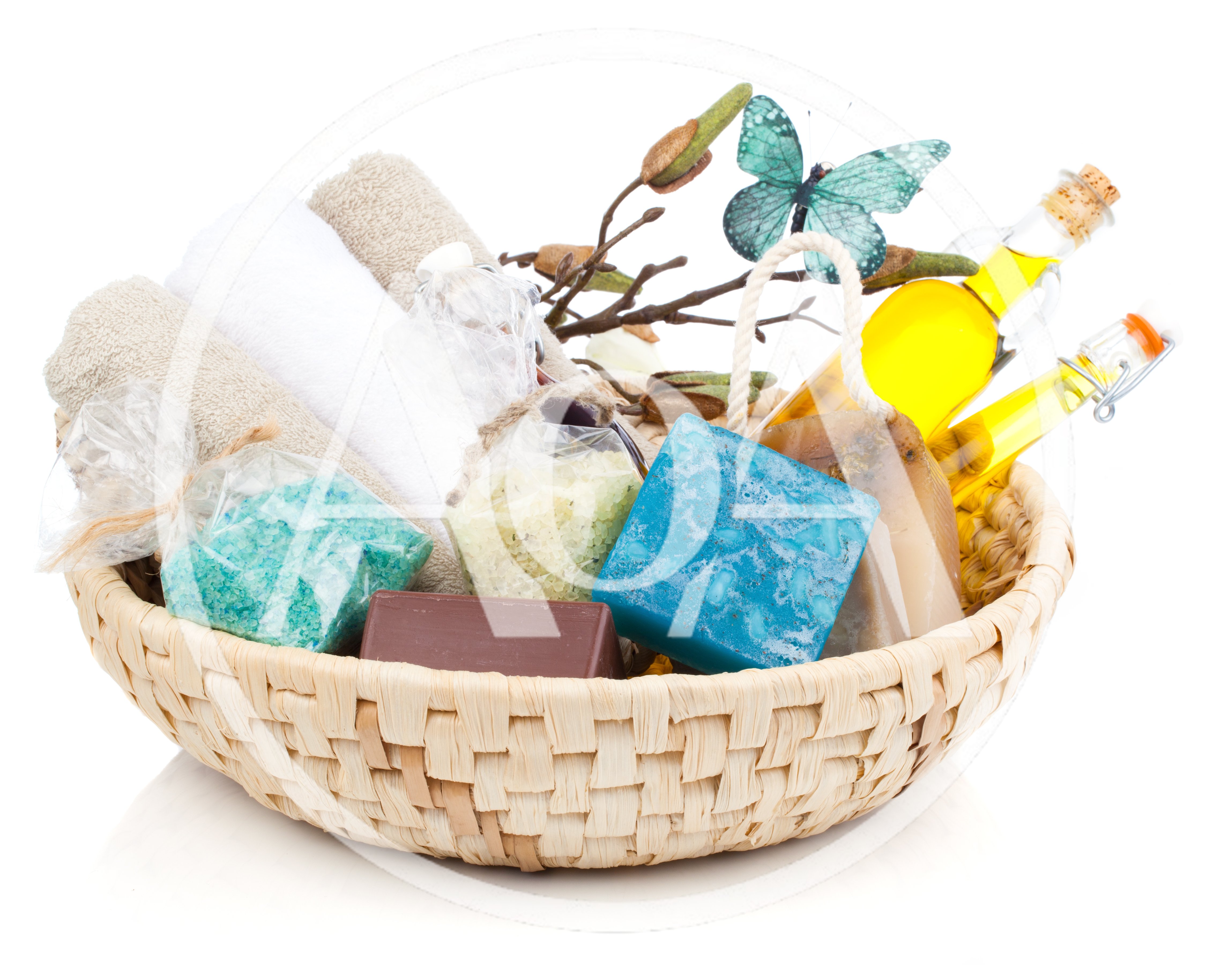 Spa Gift Basket With Bath Products And Accessories