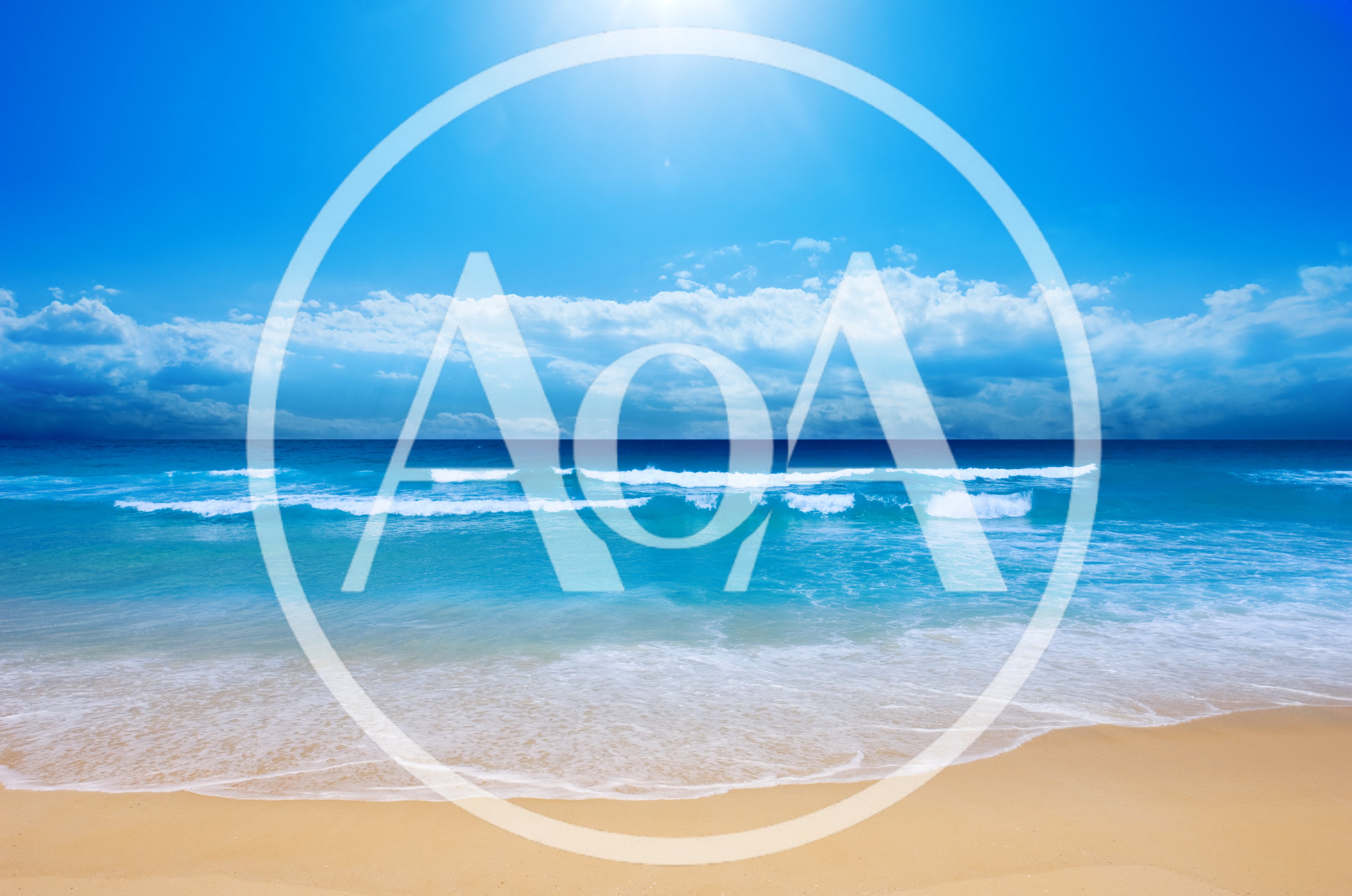Tropical Beach Shoreline With Gentle Waves And Blue Sky