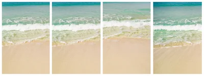 Four Panel Split Screen Aerial Beach View