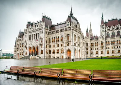 Hungarian Parliament Building Exterior In Budapest