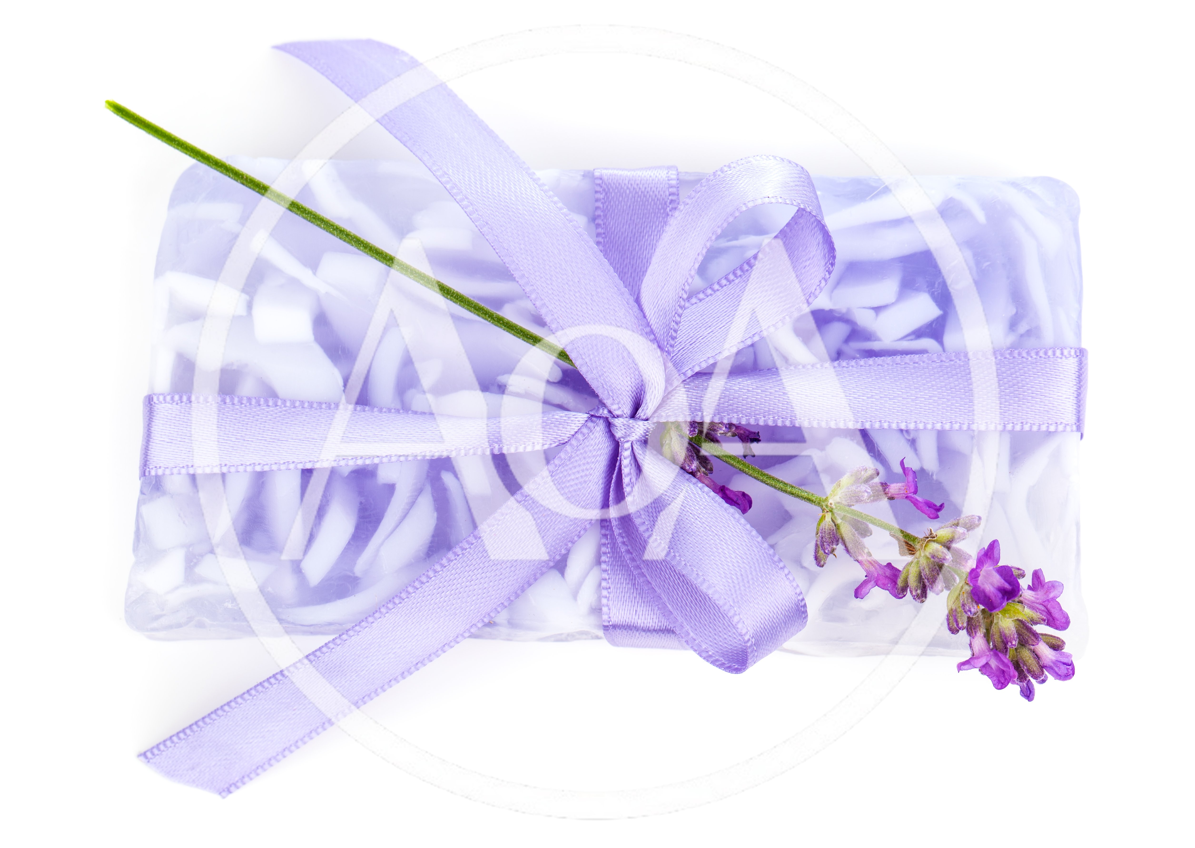 Handmade Lavender Soap Bar With Ribbon
