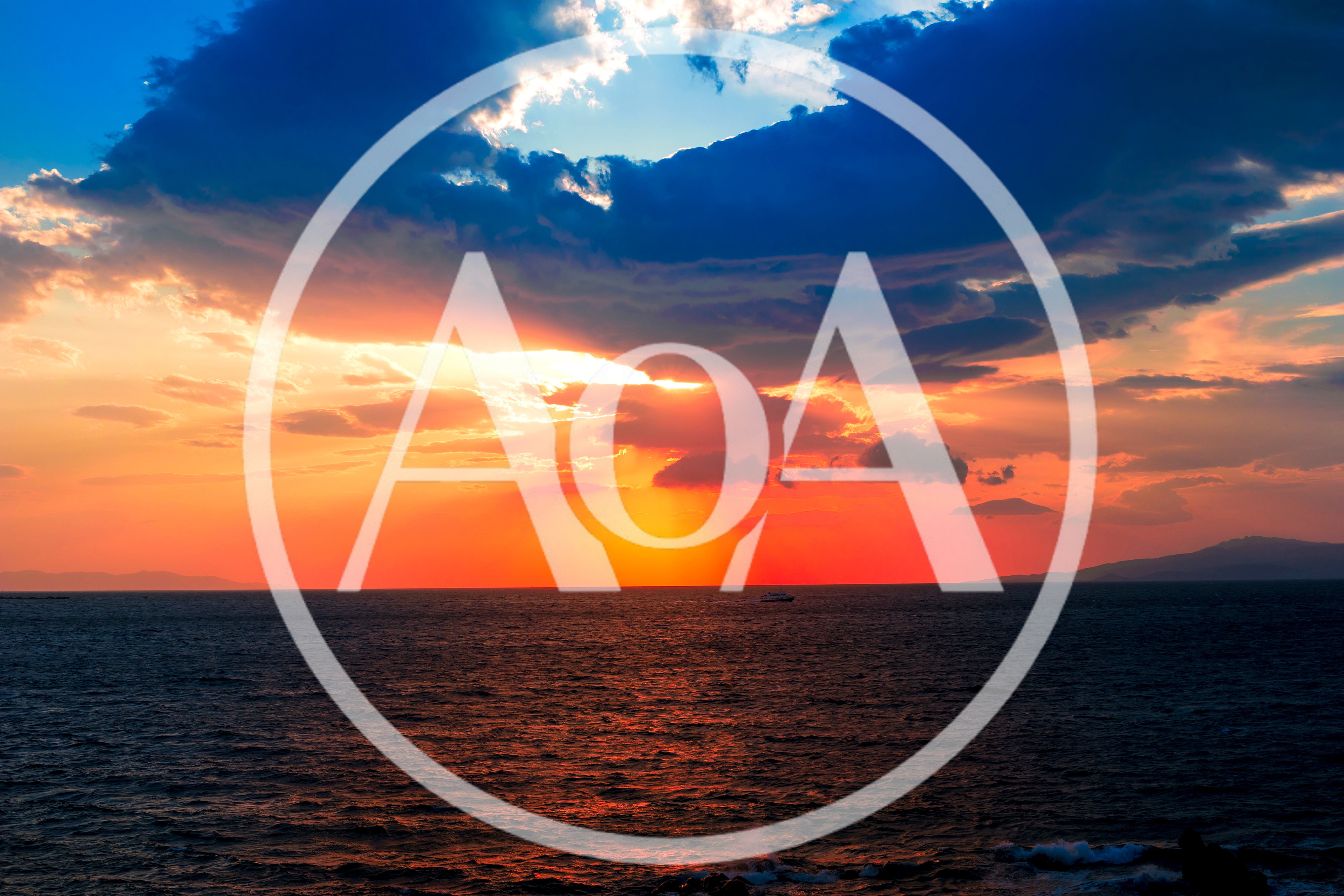 Dramatic Sunset Over The Aegean Sea
