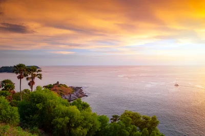 Scenic Sunset View Over Promthep Cape In Phuket