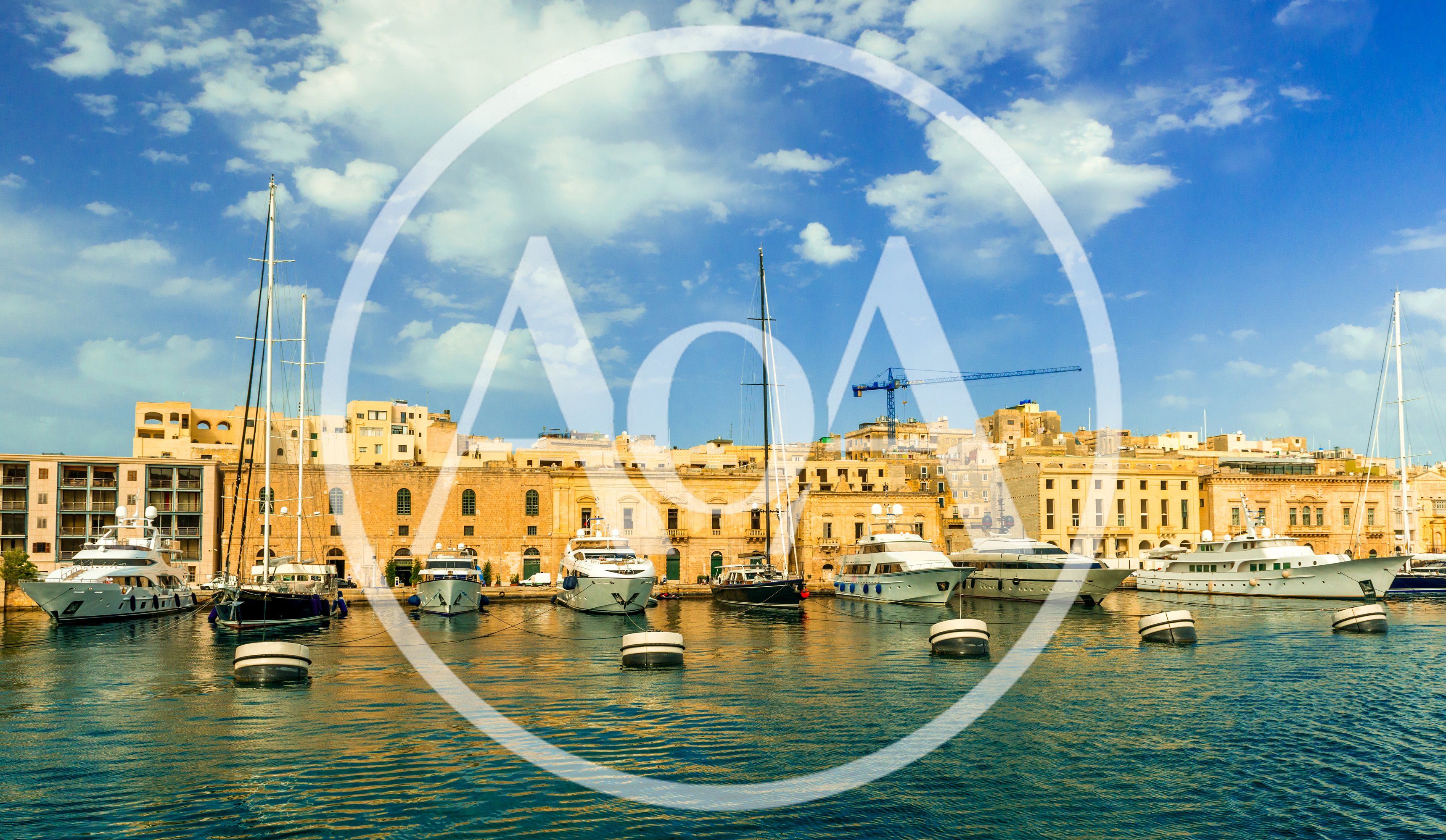 Luxury Yachts Moored in Grand Harbour Malta