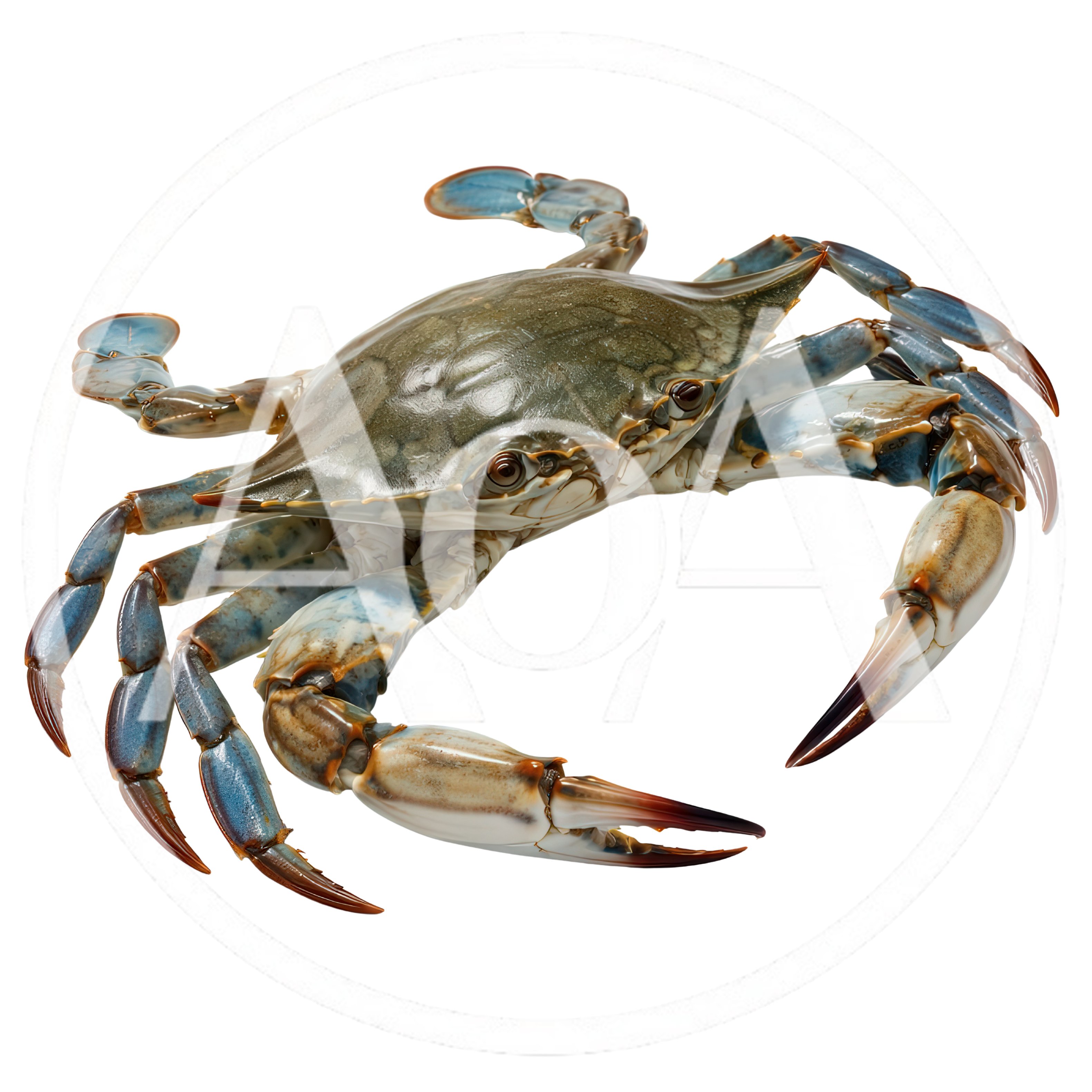 Blue Crab Isolated On White Background