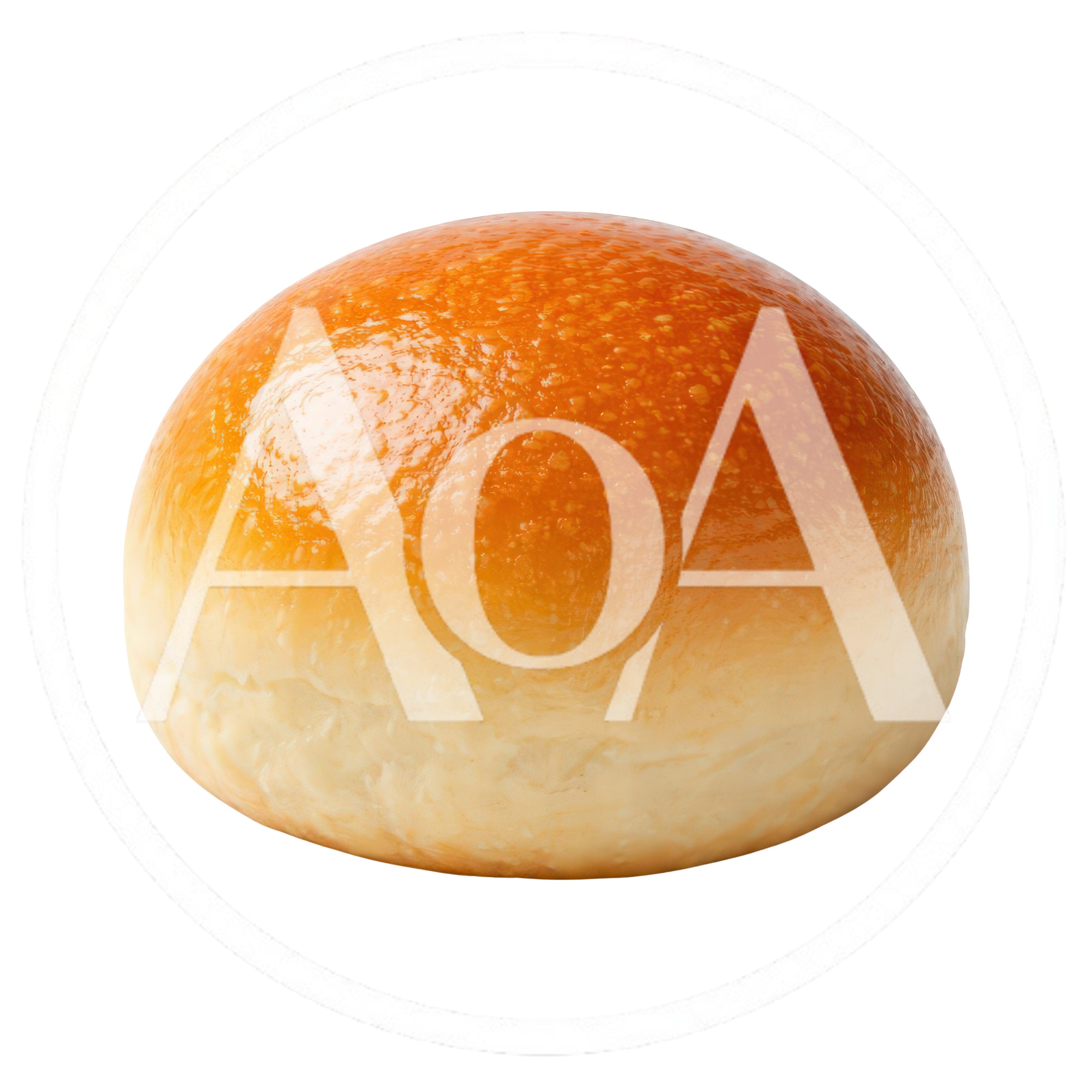 Single Golden Brown Brioche Bun Isolated On White