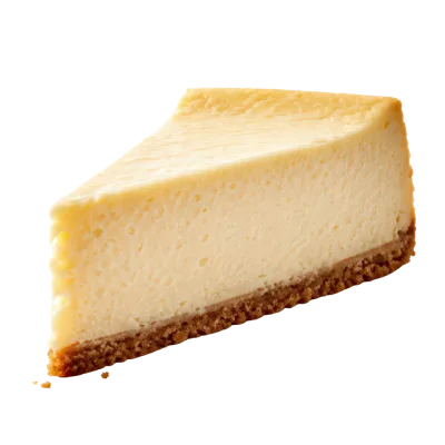 Single Slice Of Creamy New York Cheesecake