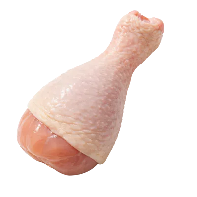Raw Chicken Drumstick Isolated On White Background
