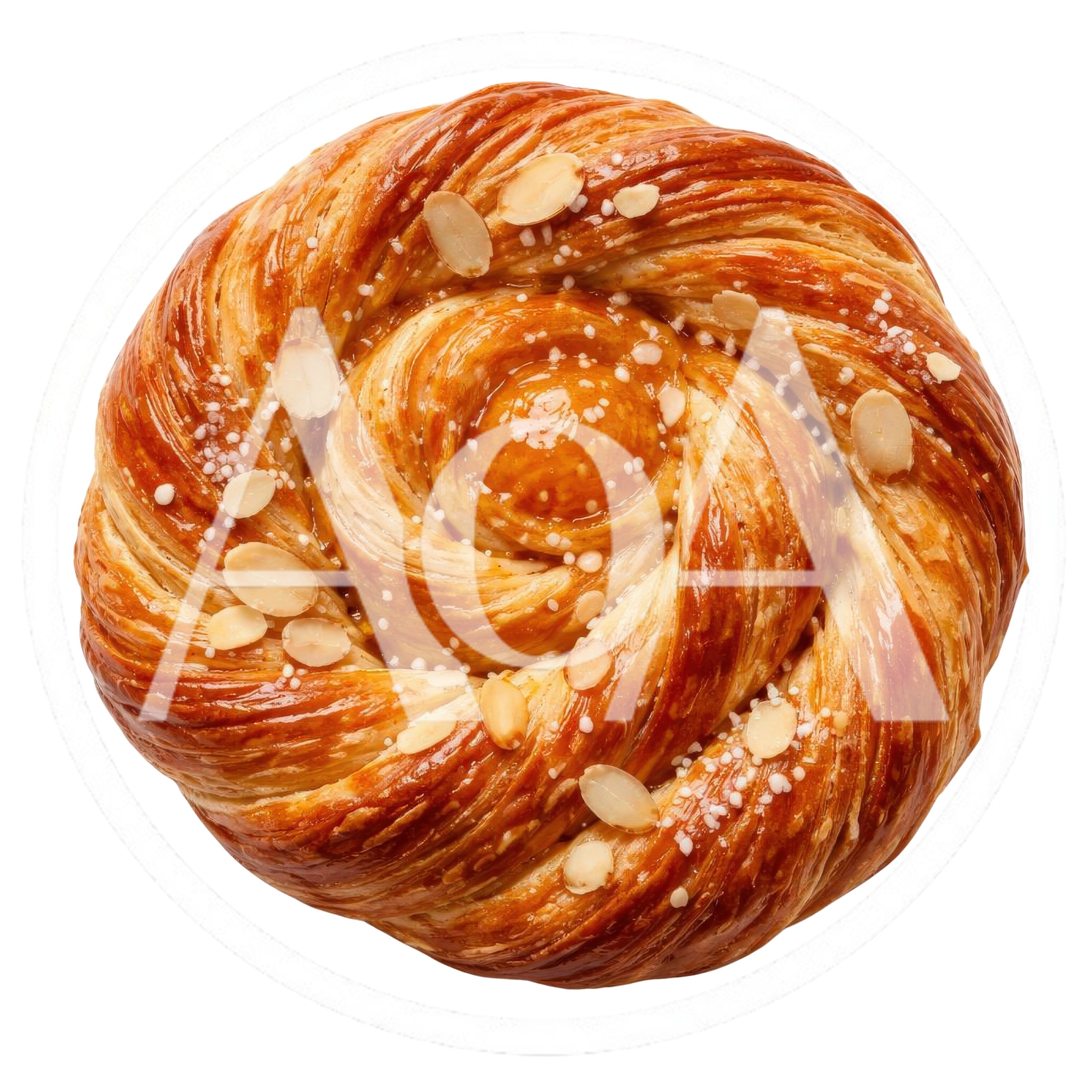 Danish Pastry With Almonds And Apricot Jam