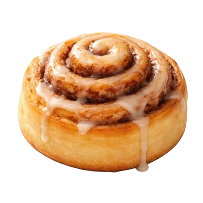 Freshly Baked Cinnamon Roll With Sweet Glaze