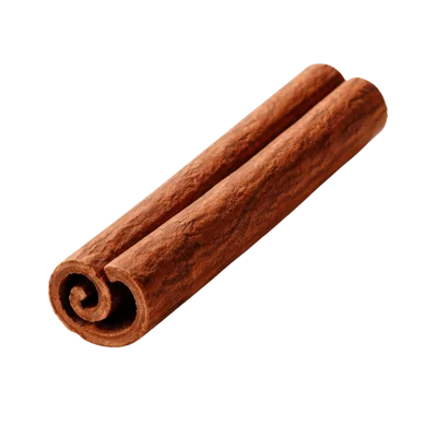 Single Cinnamon Stick Isolated On White Background