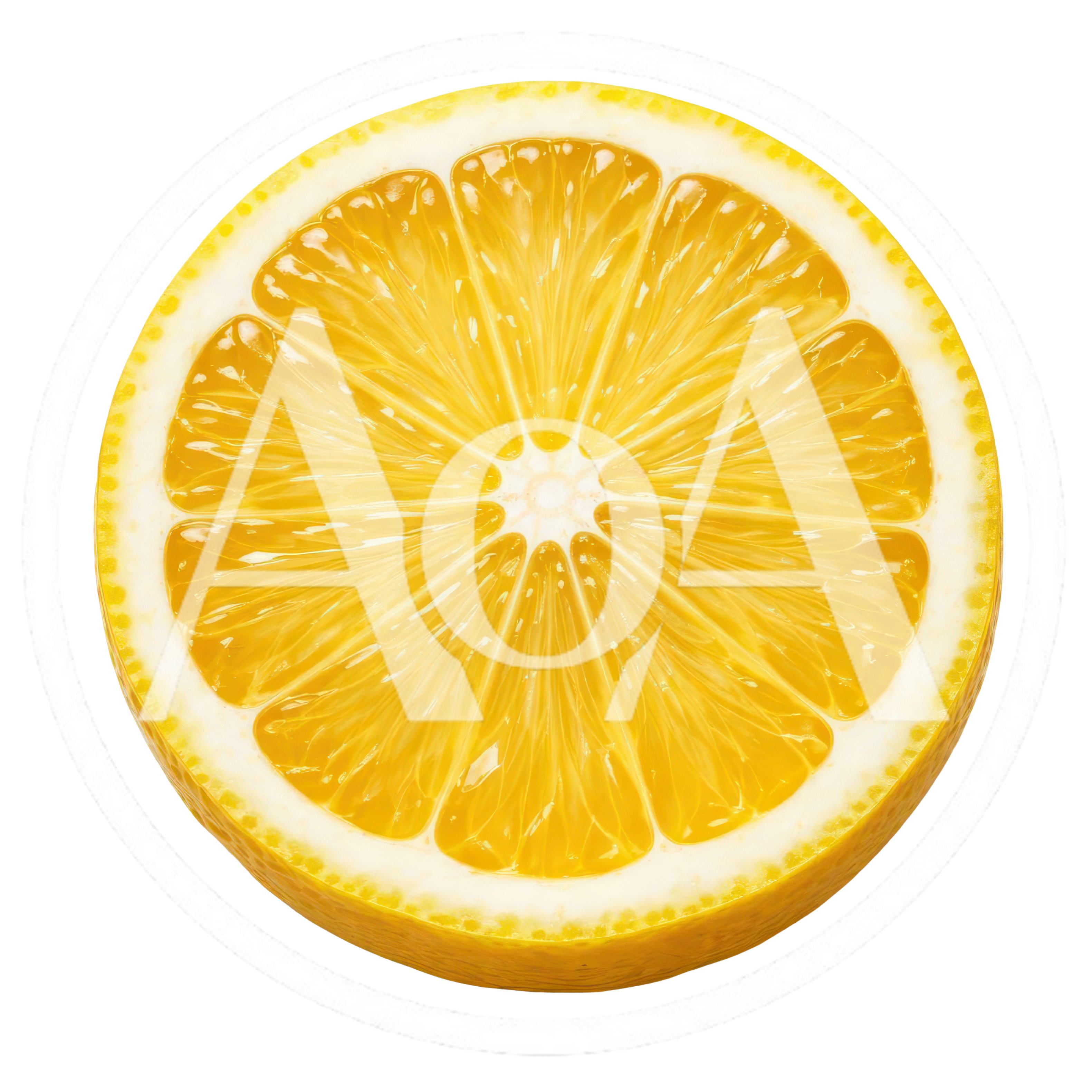 Fresh Lemon Slice Isolated On White Background