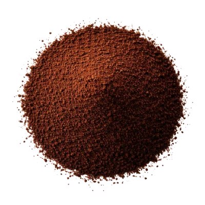 Top Down View Of A Pile Of Ground Coffee