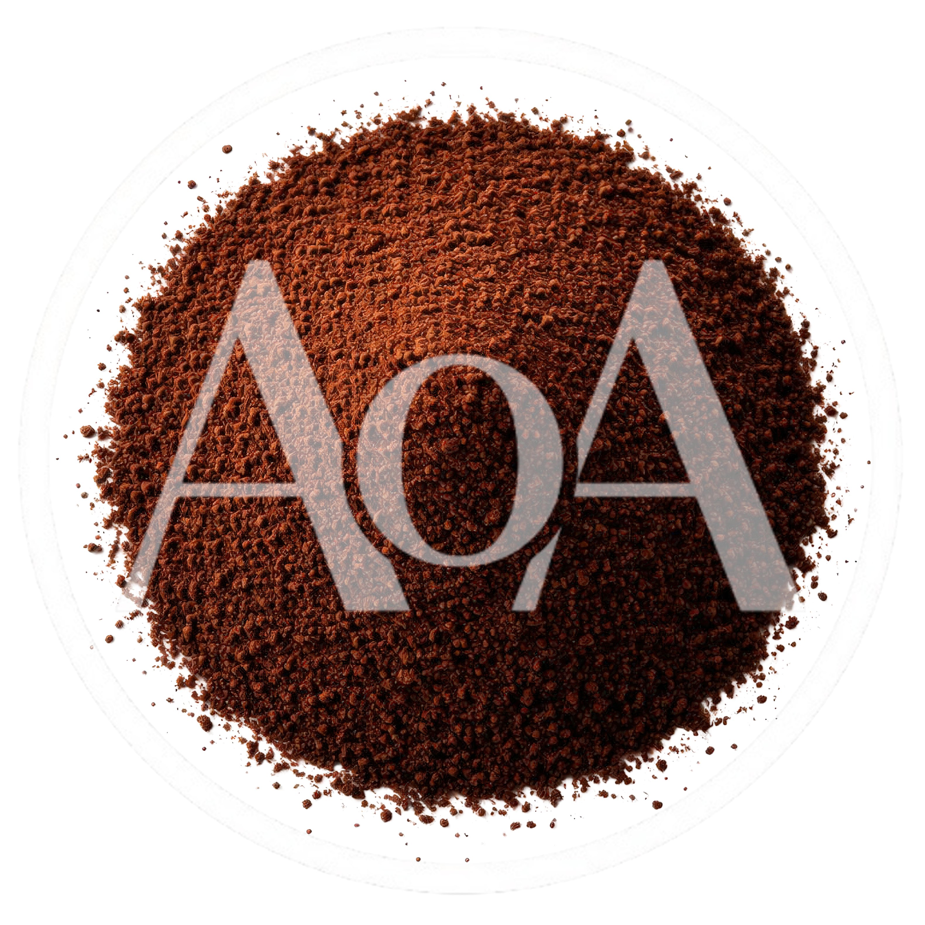Top Down View Of A Pile Of Ground Coffee