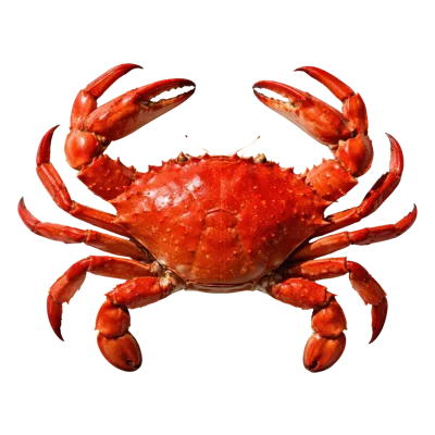 Cooked Red Mud Crab Isolated On White Background