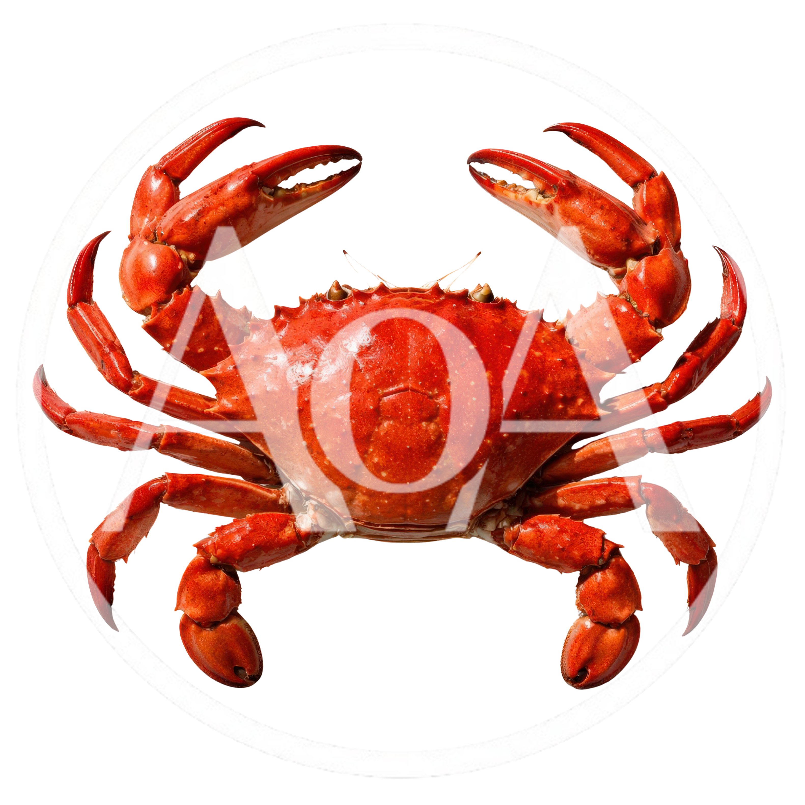 Cooked Red Mud Crab Isolated On White Background