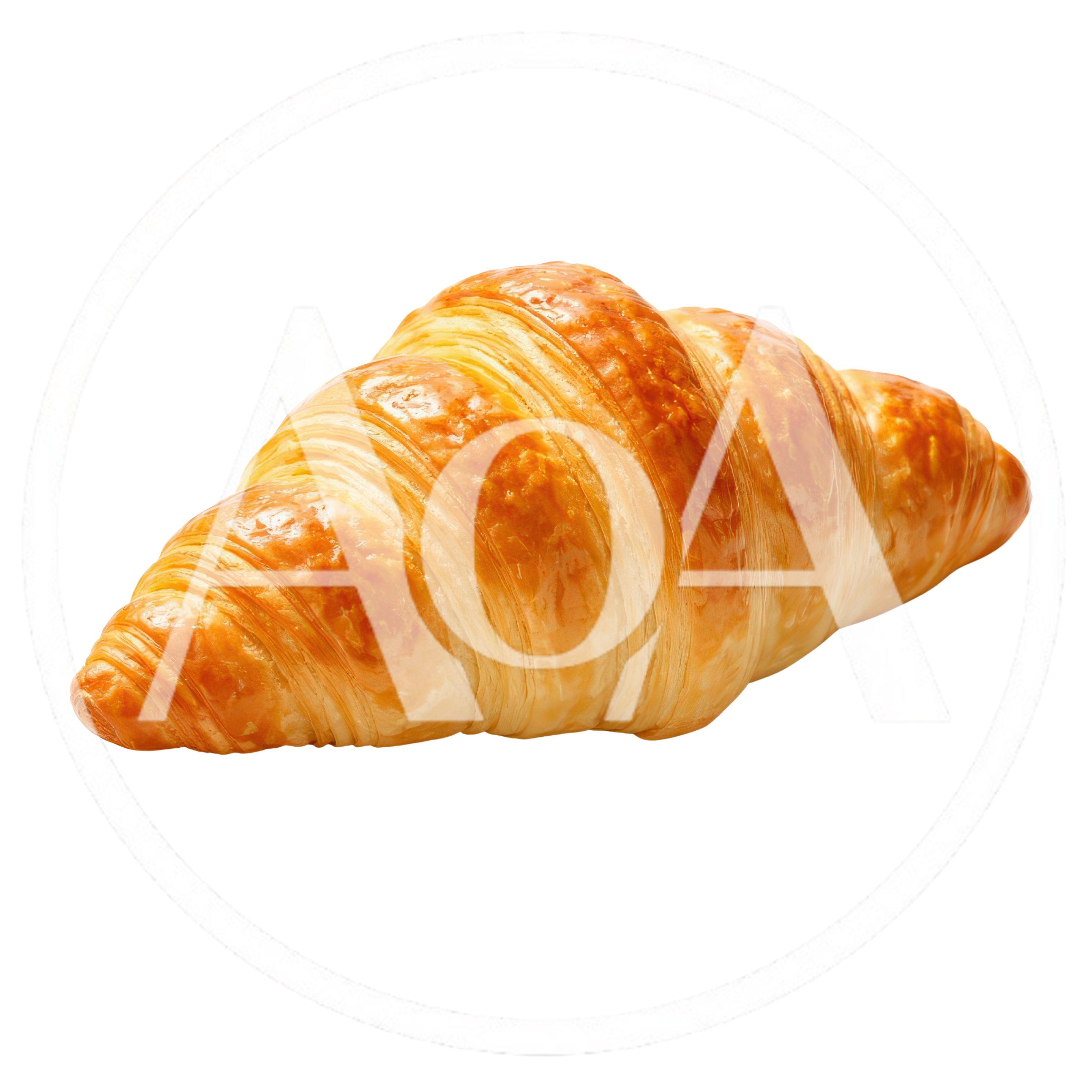Fresh Golden Brown Croissant Isolated On White Background