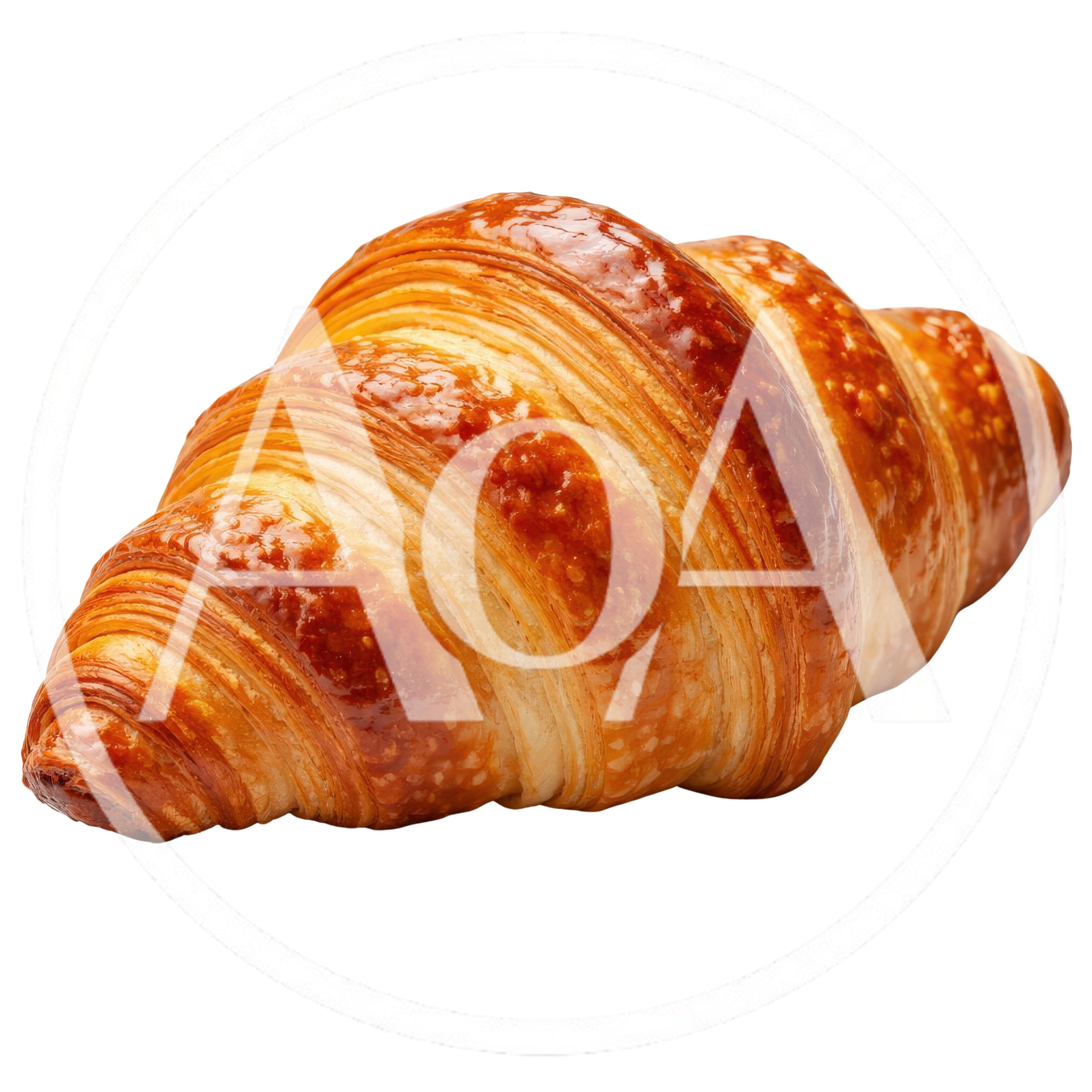 Fresh Golden Brown Croissant Isolated On White Background