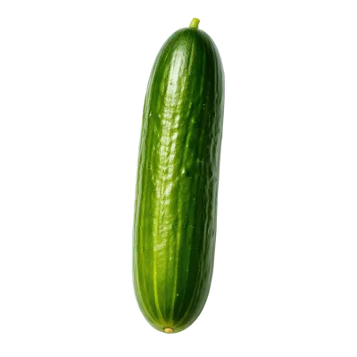Single Fresh Green Cucumber Isolated On White Background