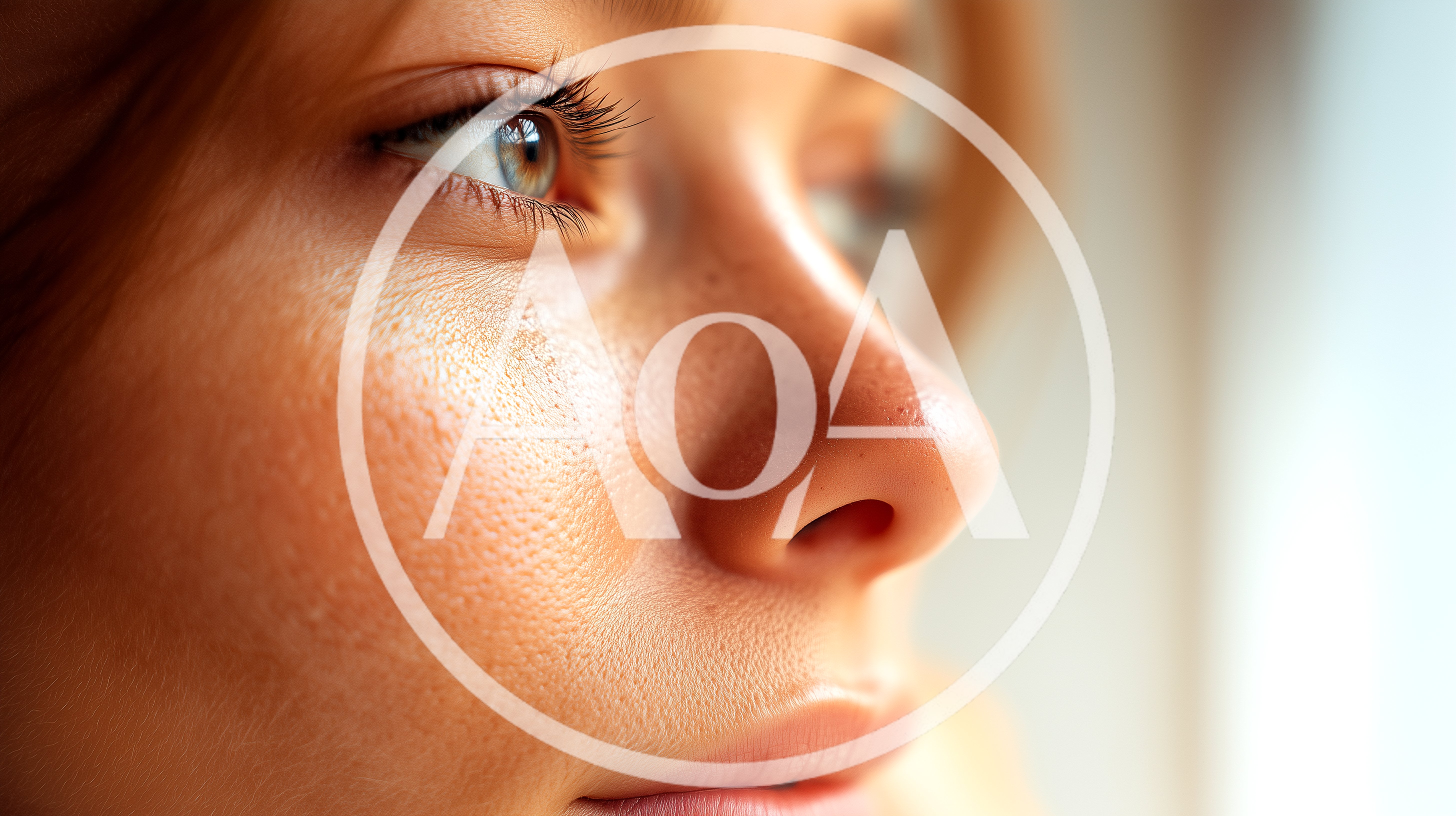 Close Up Portrait Of A Young Woman Looking Away