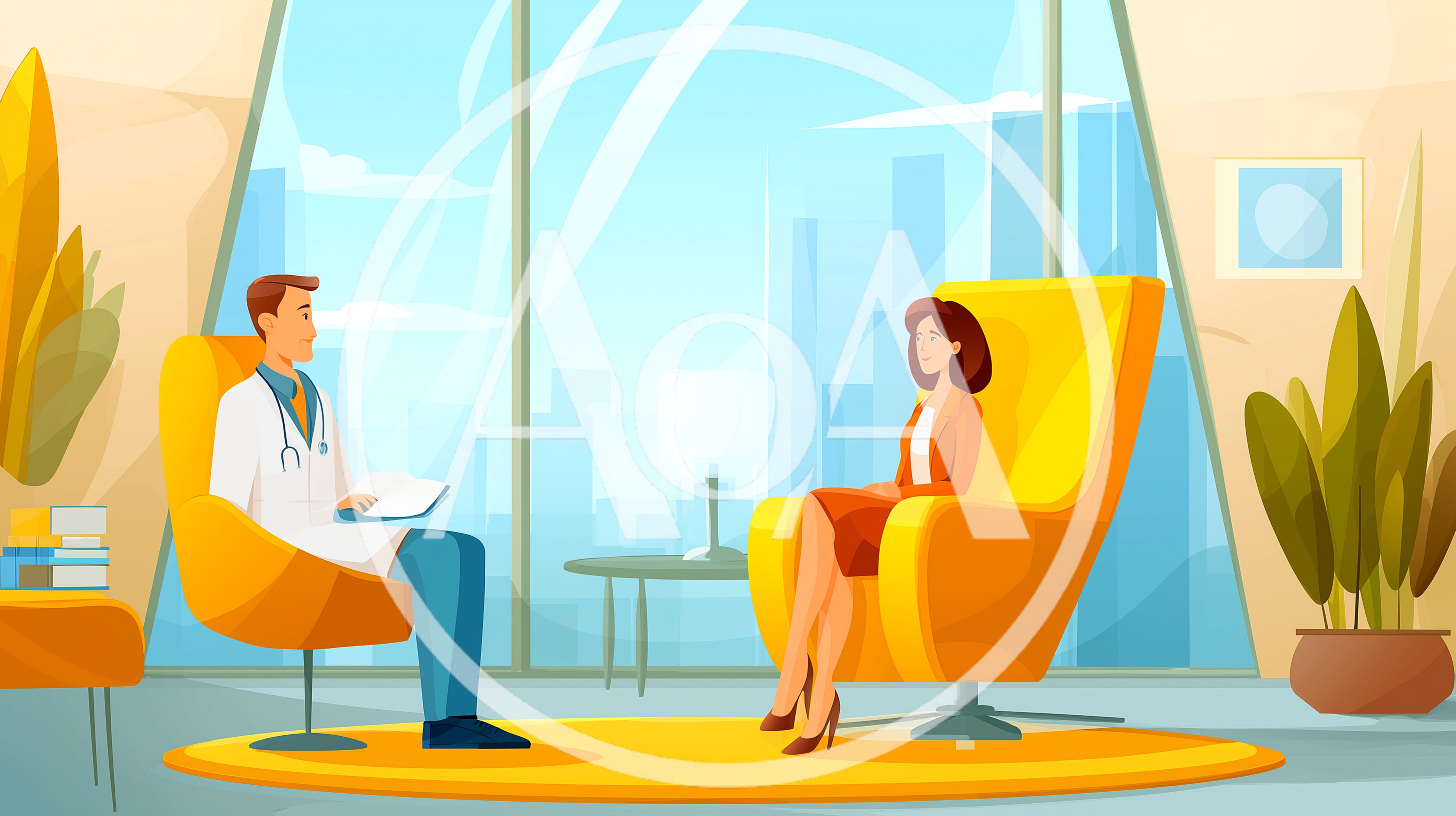 Doctor Consulting With Female Patient In Modern Office