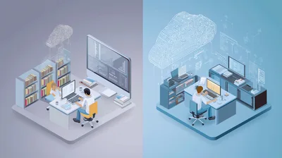 Isometric Illustration Of Software Developers Working In Offices