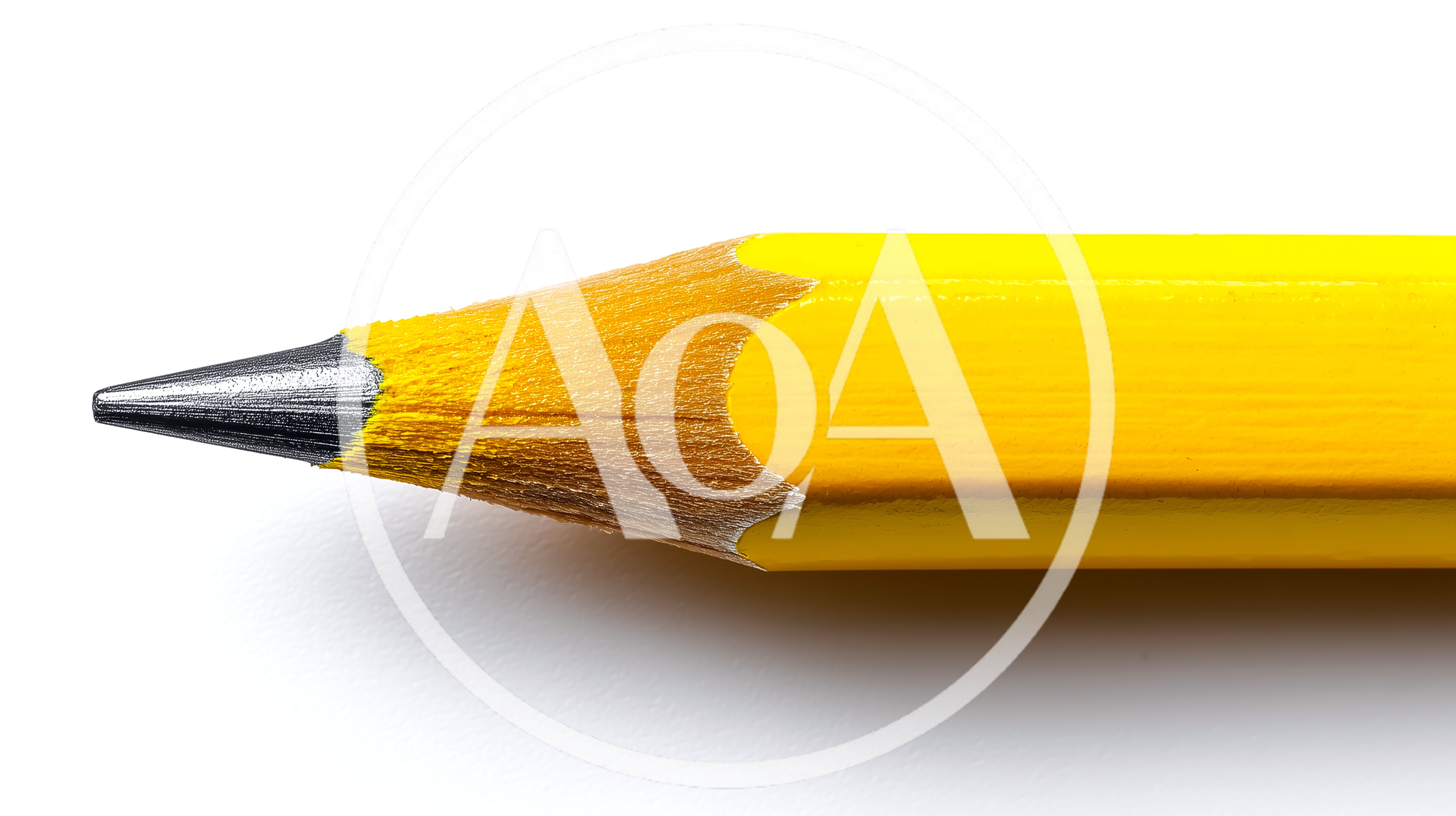 Macro Shot Of A Sharpened Yellow Pencil Tip