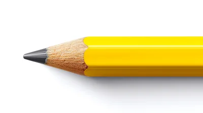 Sharp Yellow Pencil Tip Isolated On White Background