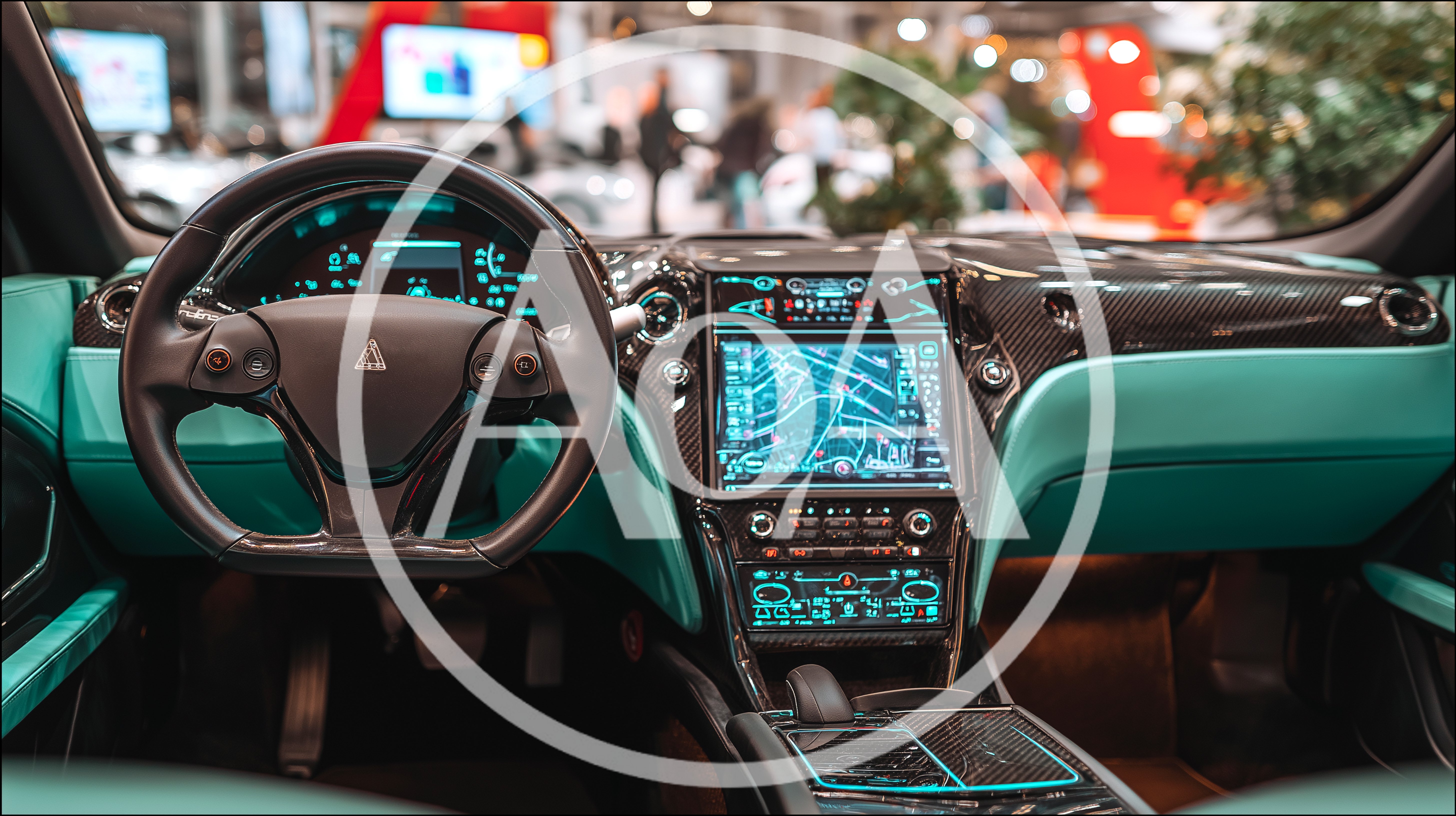 Interior View Of A Luxury Sports Car Dashboard