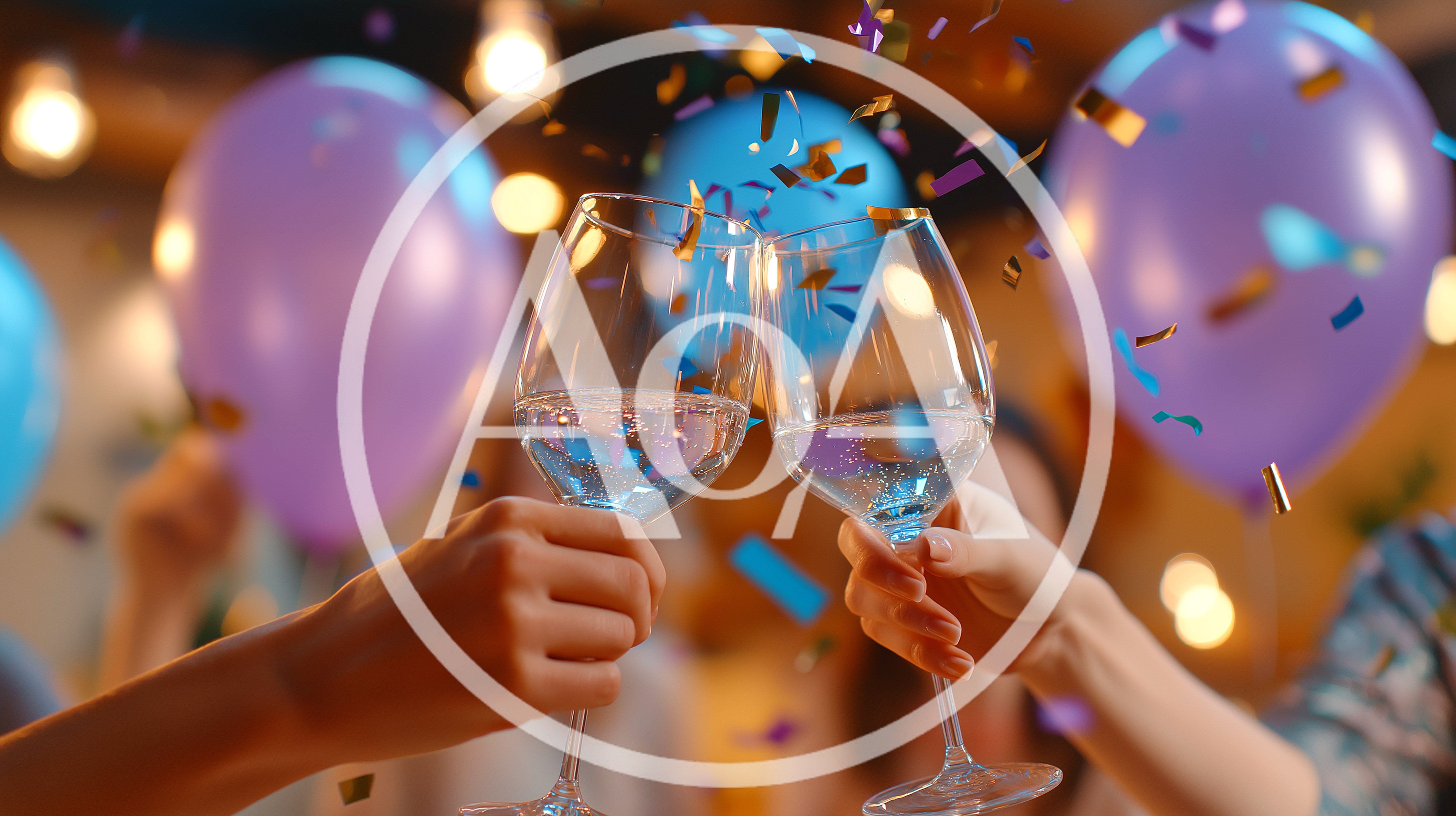 Friends Toasting With Wine Glasses At A Party