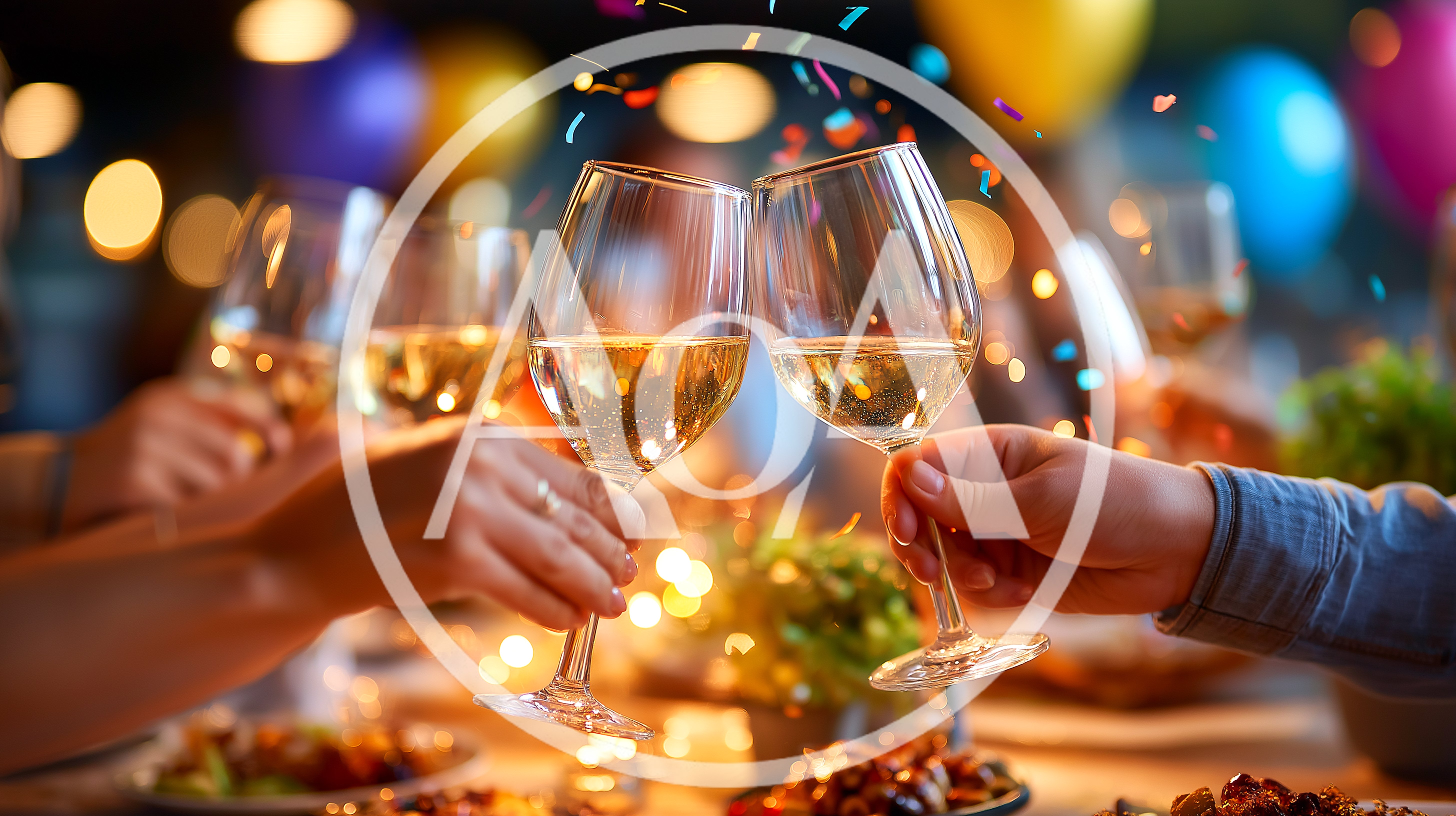 Friends Toasting With Wine Glasses At A Party