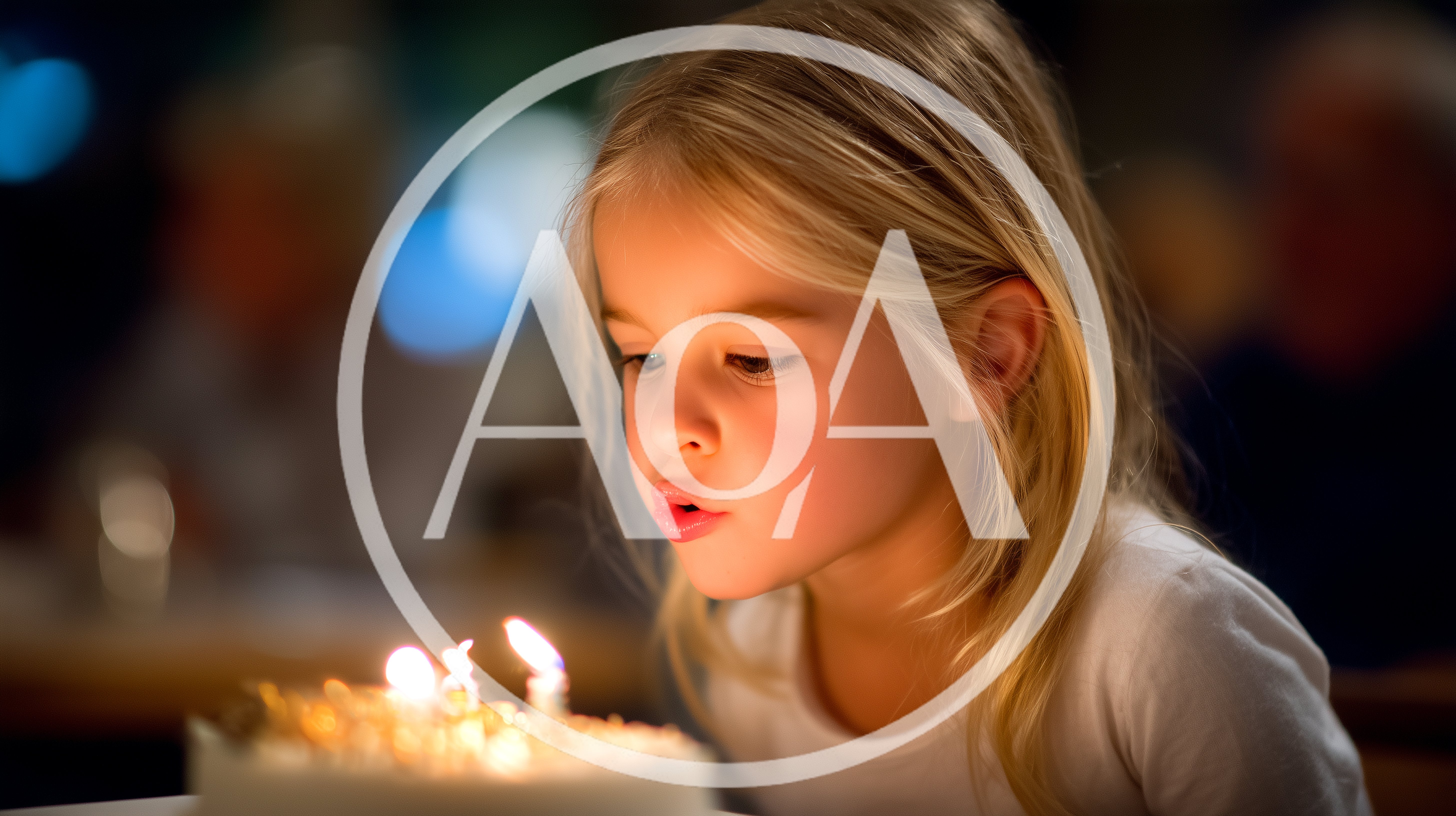 Young Girl Blowing Out Birthday Candles On Cake