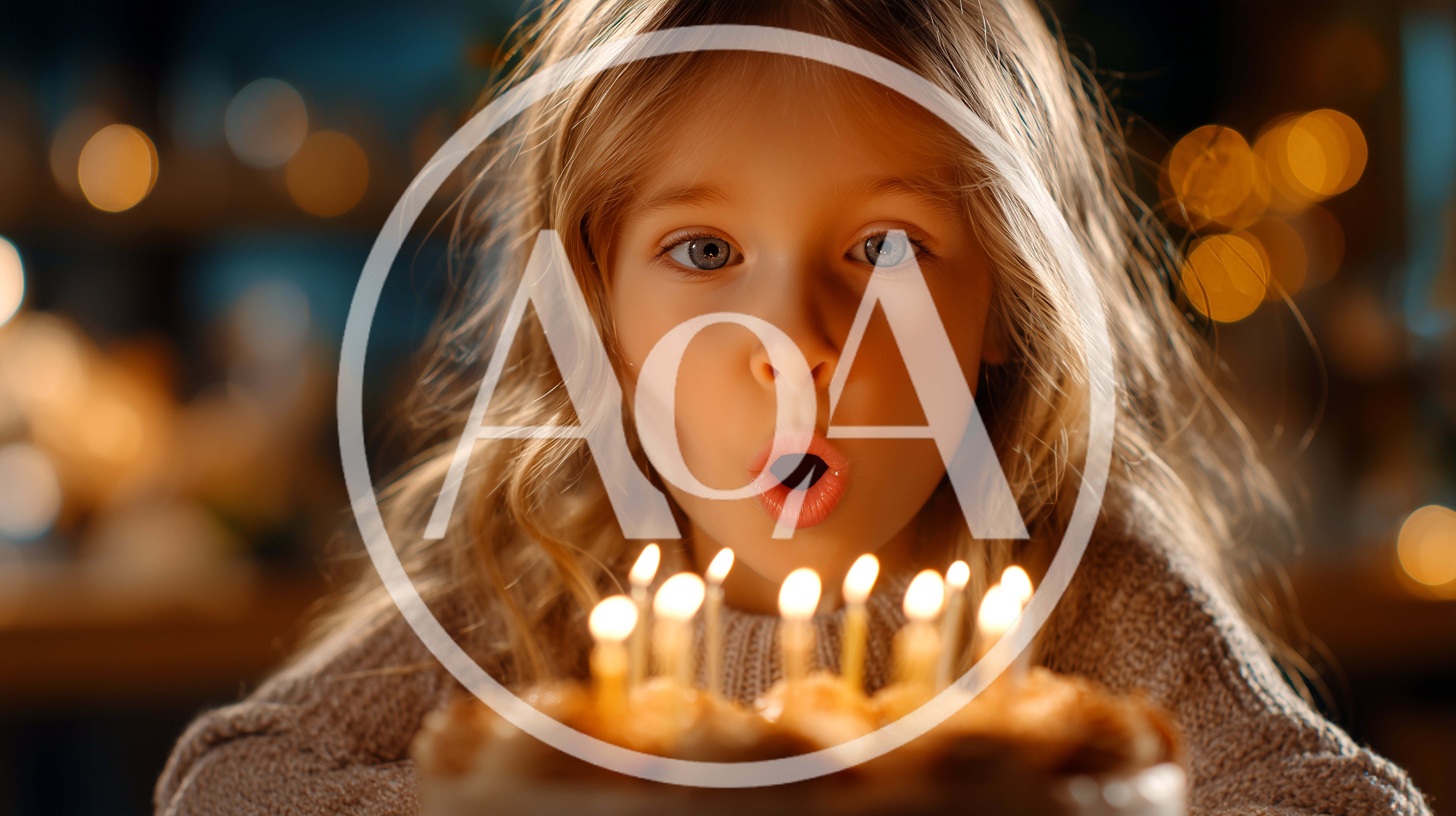 Young Girl Blowing Out Birthday Cake Candles