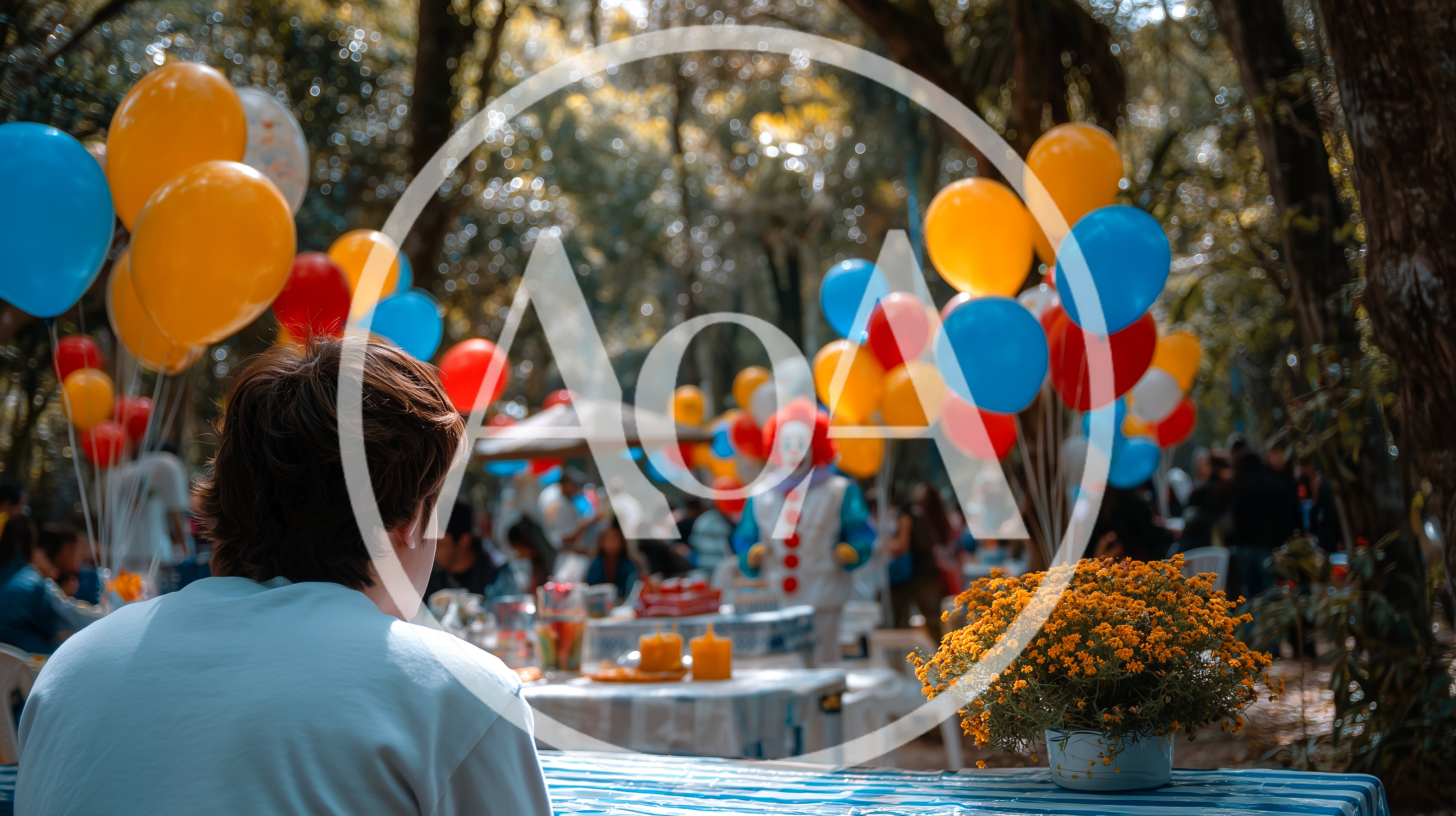 Person Watching A Clown At An Outdoor Party