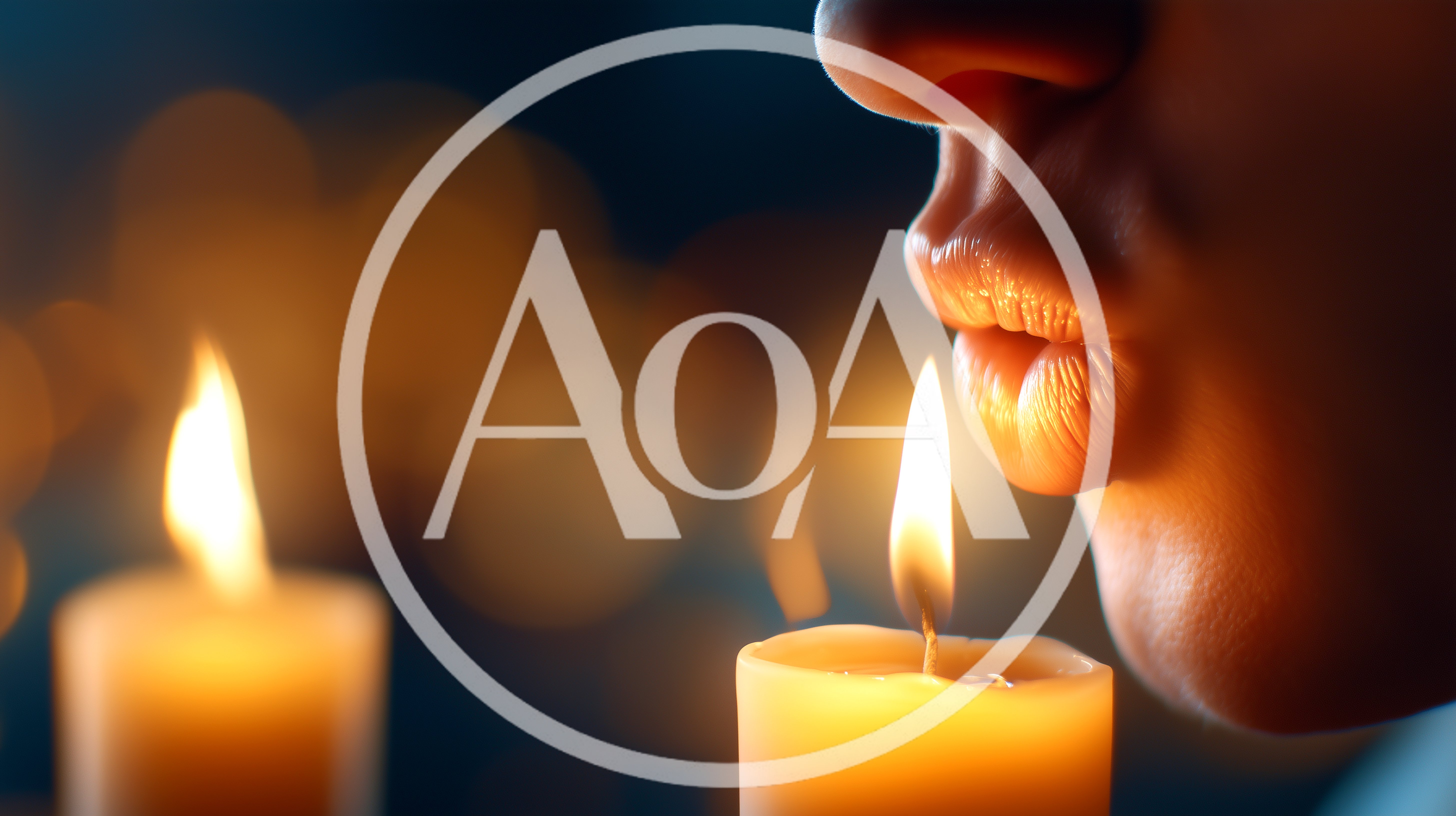 Person Blowing Out A Lit Candle