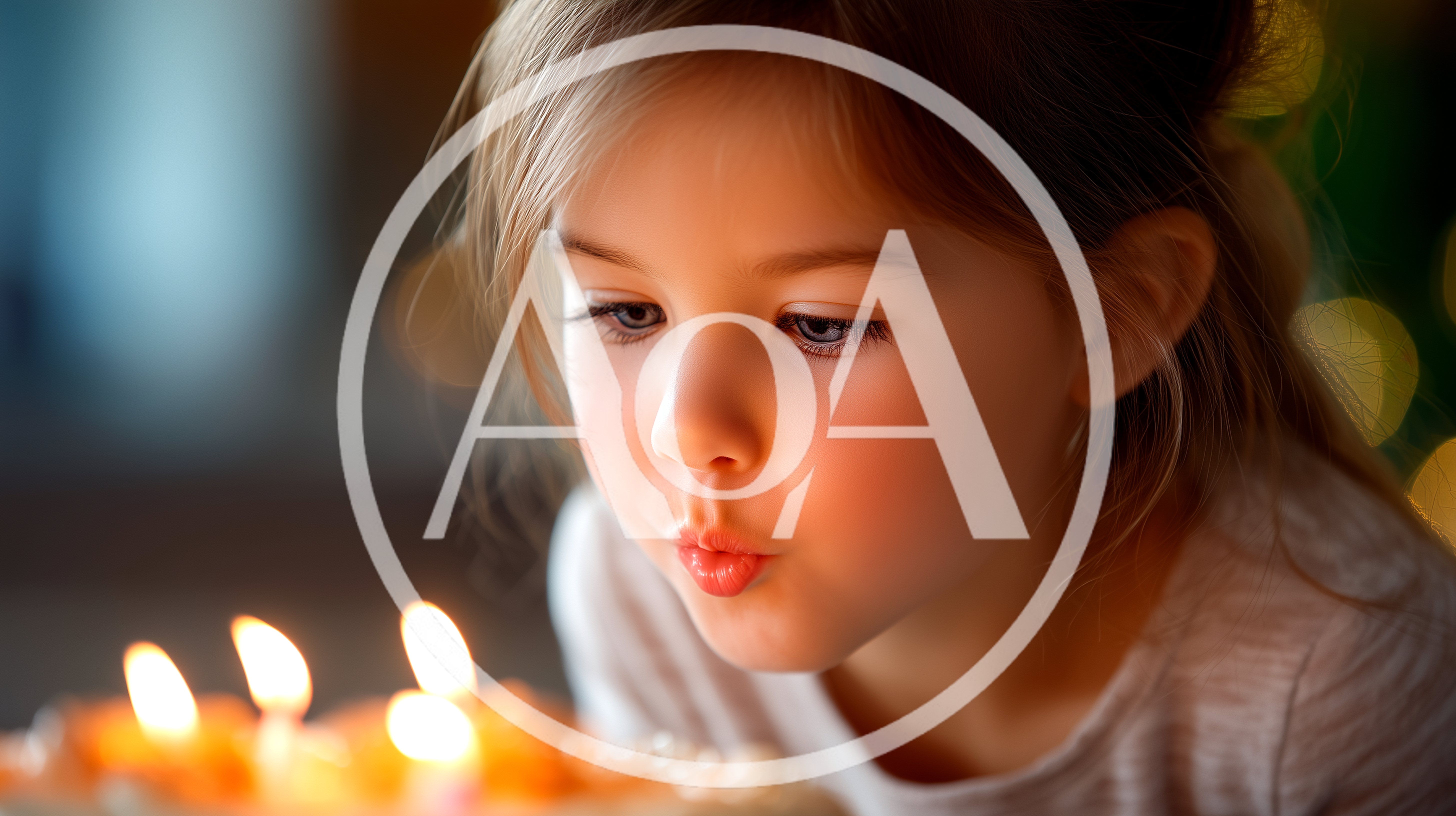 Young Girl Blowing Out Birthday Cake Candles