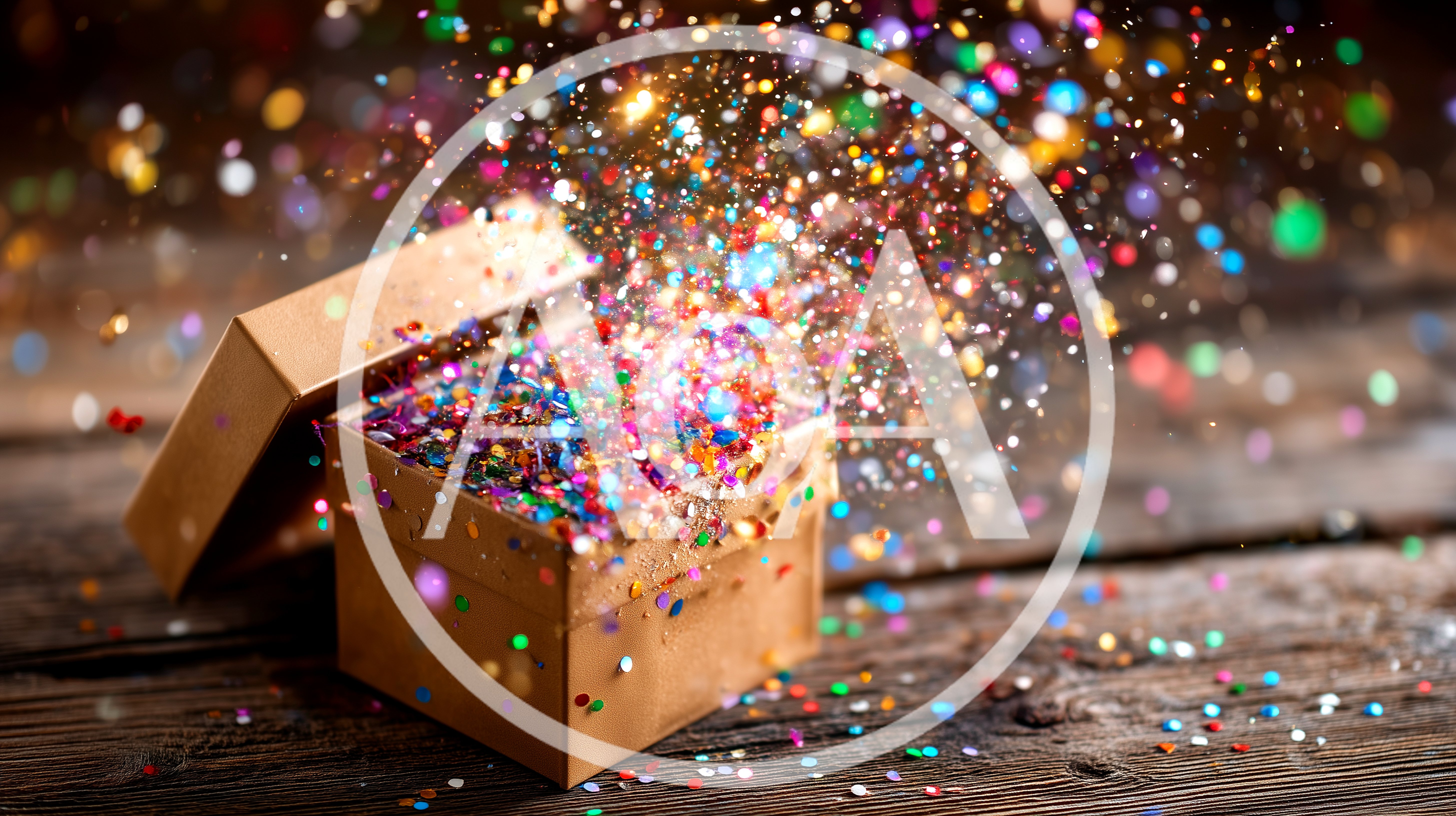 Confetti Exploding From An Open Gift Box