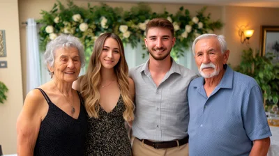 Multi-Generational Family Portrait Indoors