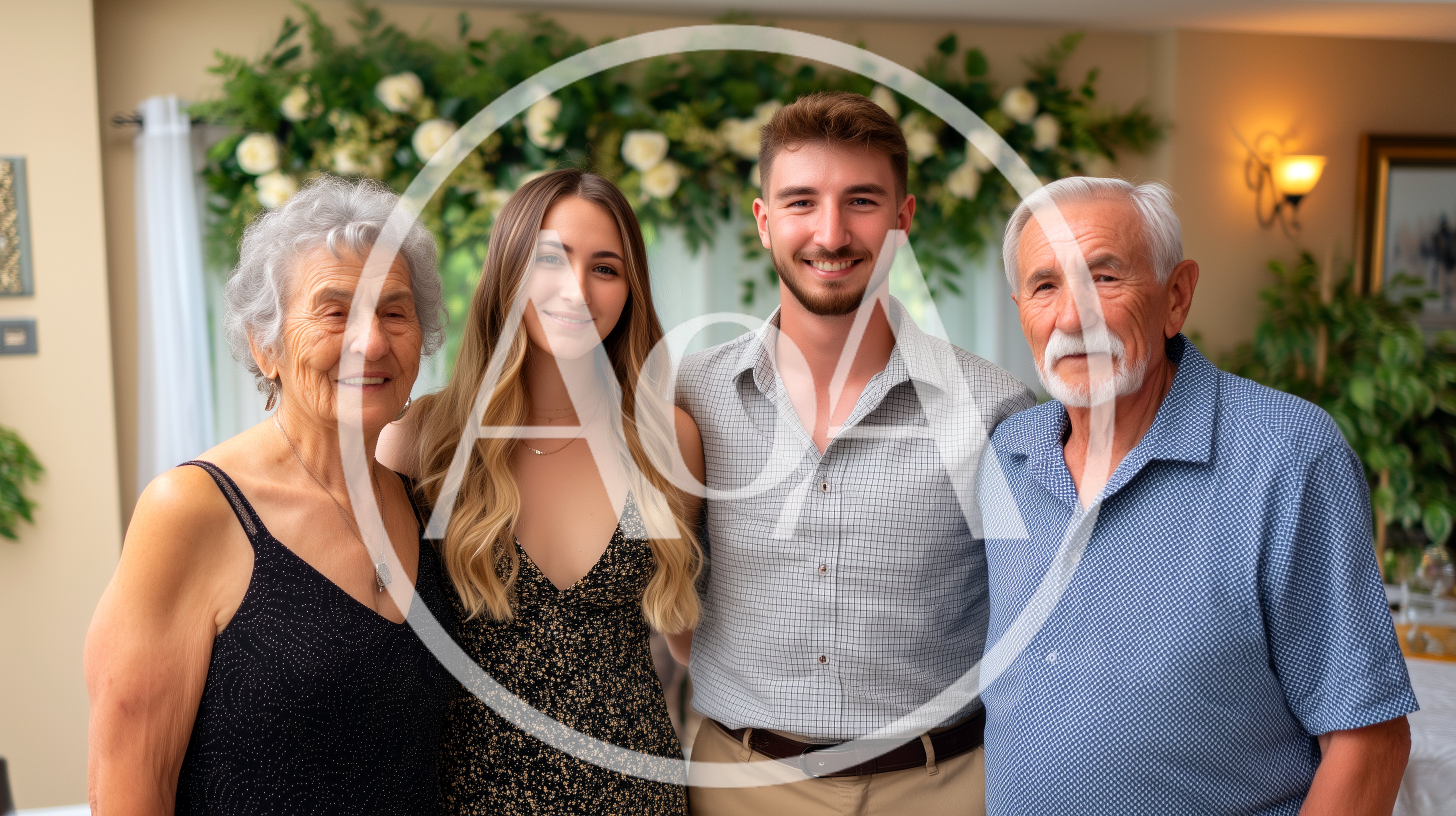 Multi-Generational Family Portrait Indoors
