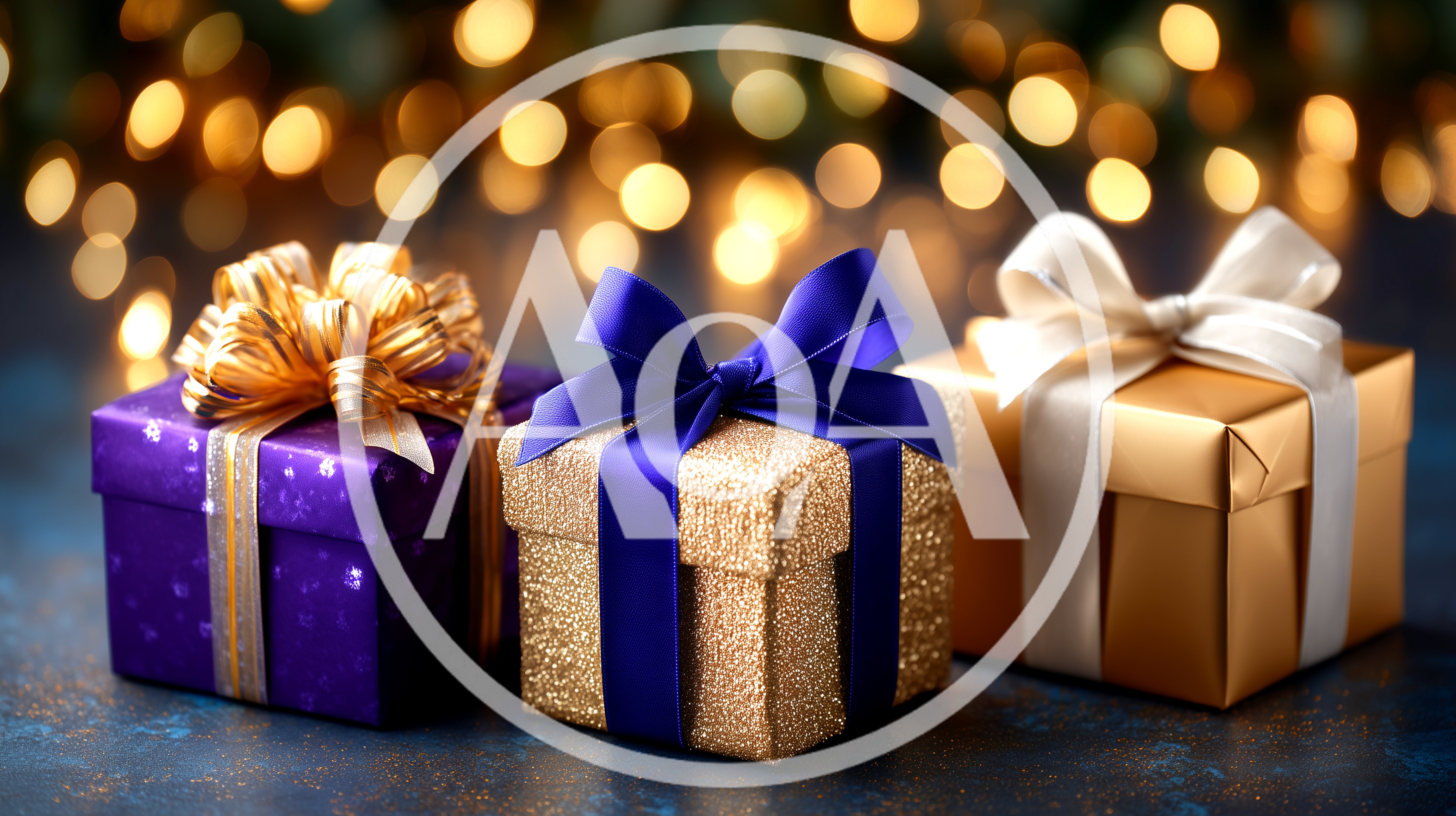 Three Decorative Gift Boxes With Ribbons