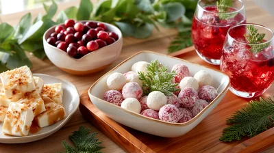Festive Holiday Appetizers And Cranberry Cocktails