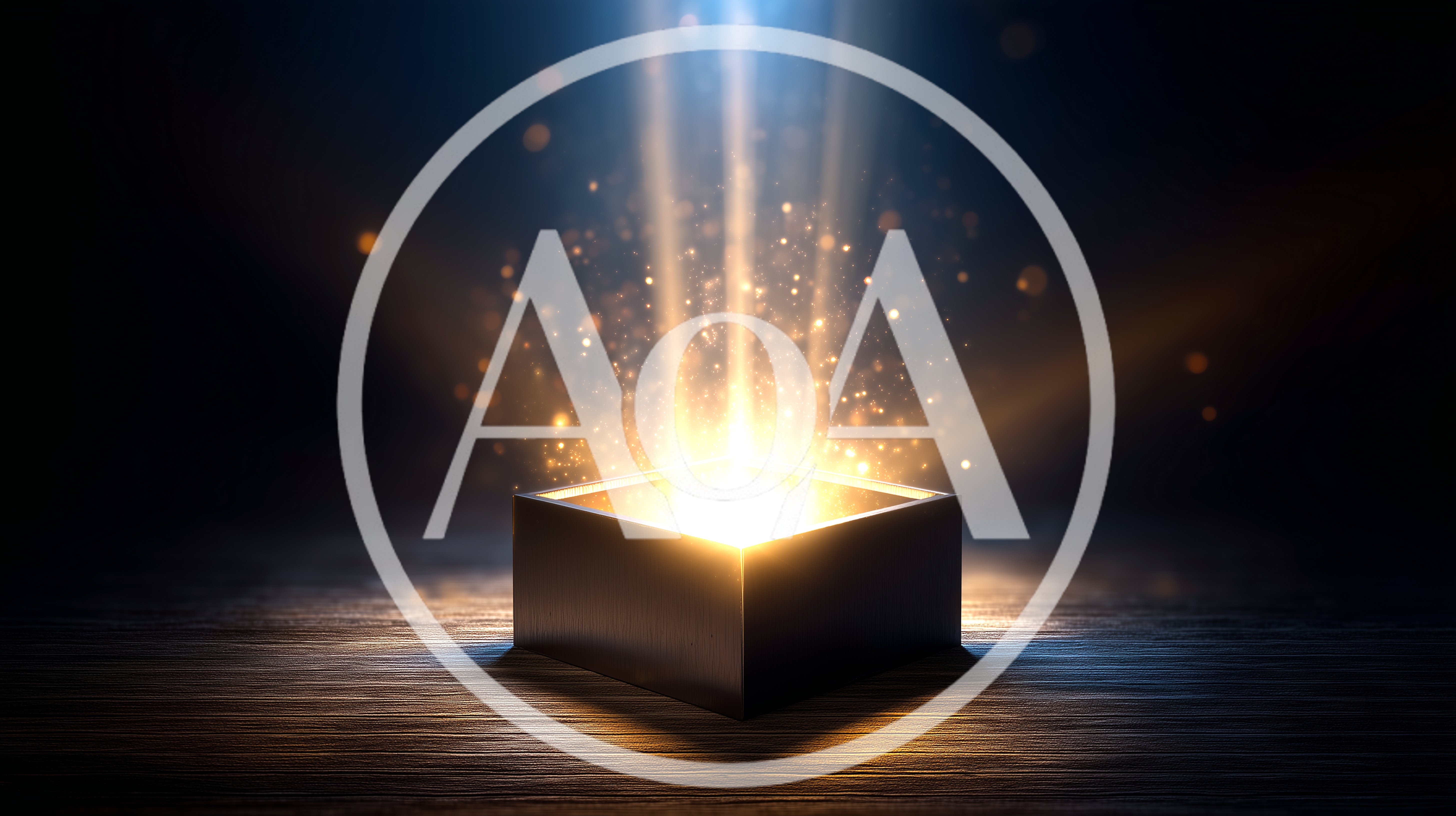 Glowing Magic Box With Radiant Light Beams
